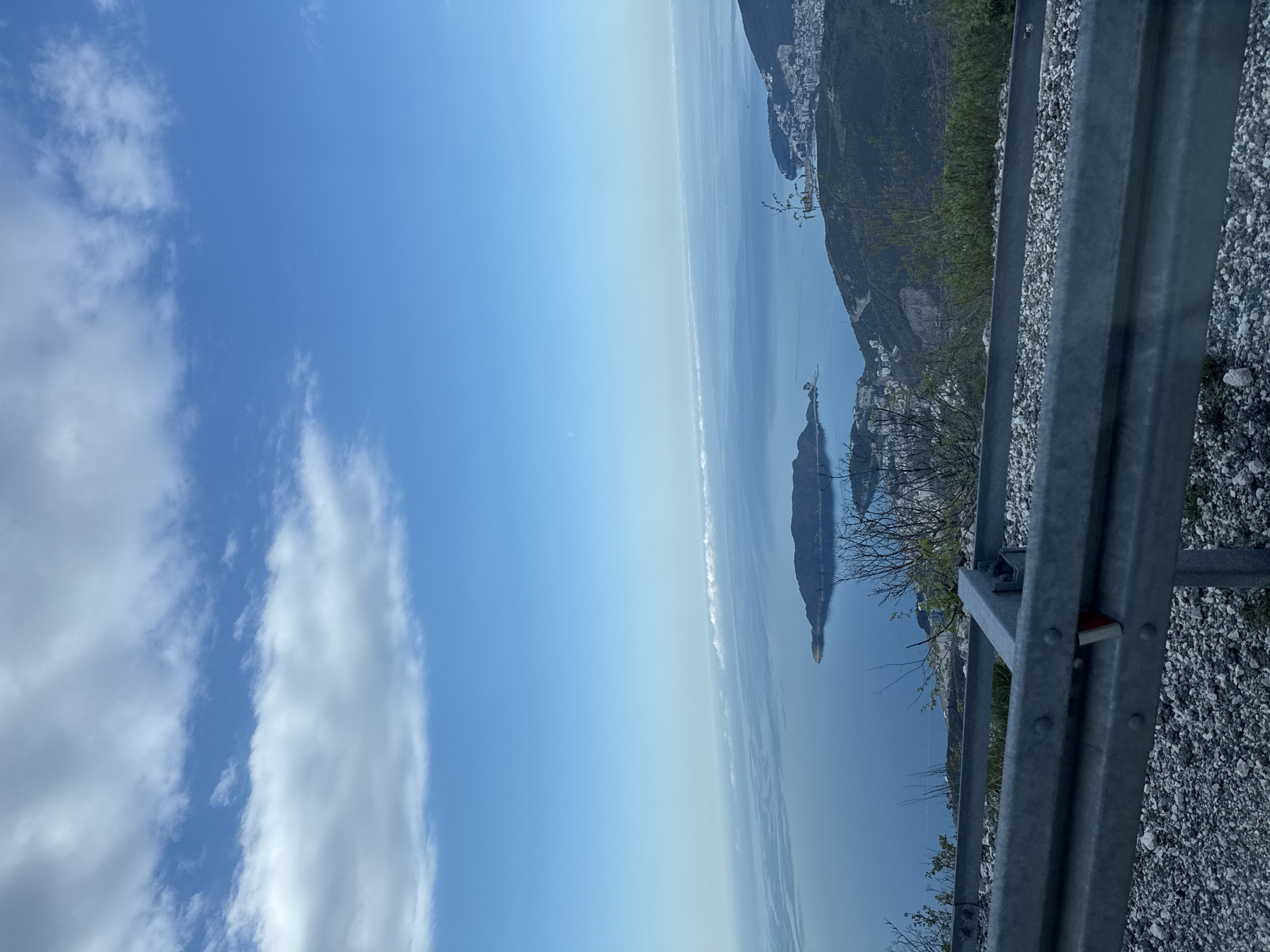 Clear morning view of Adriatic Sea captured from Brajici, Montenegro