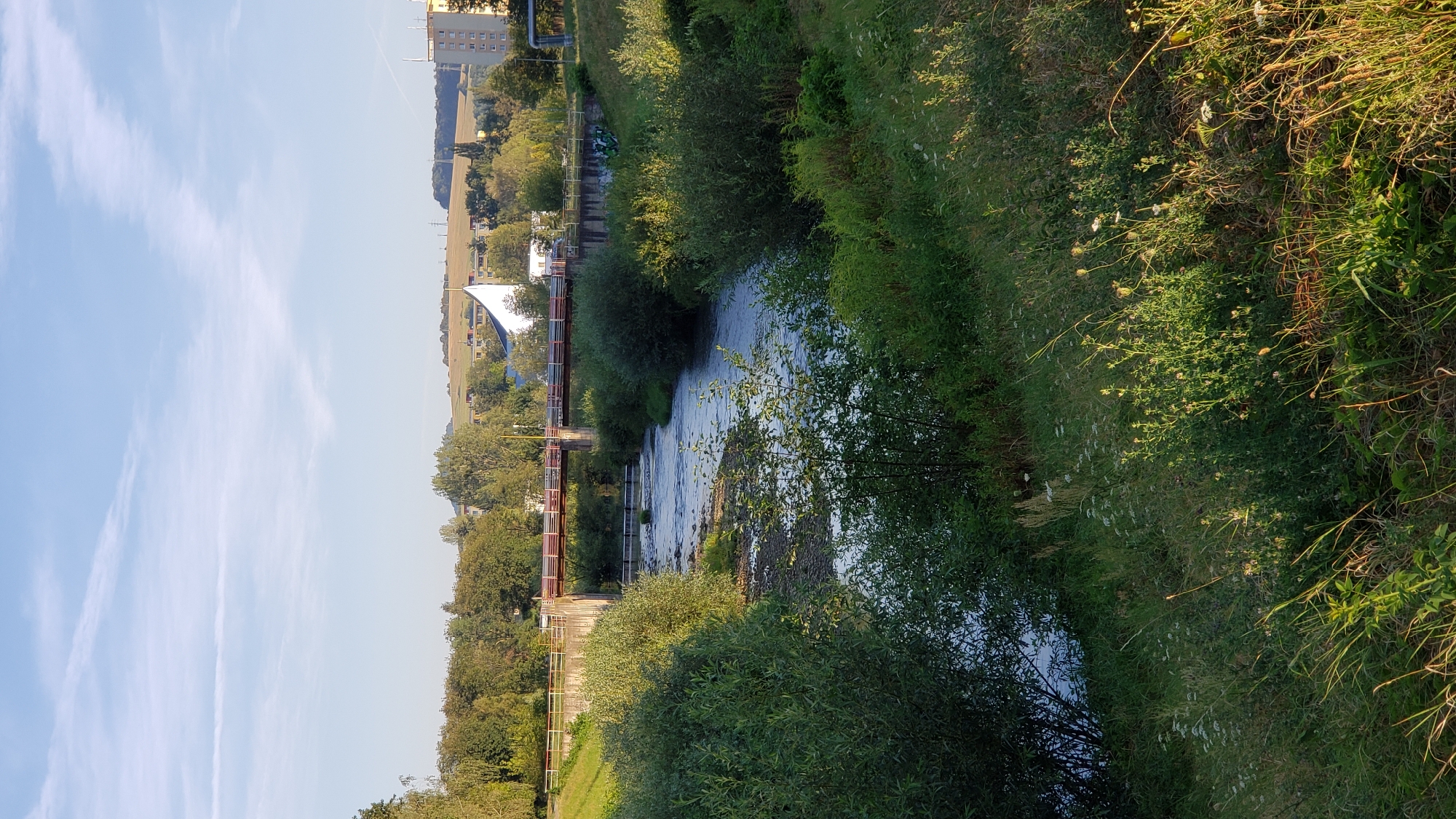 River and greenway along Prešov's urban waterfront