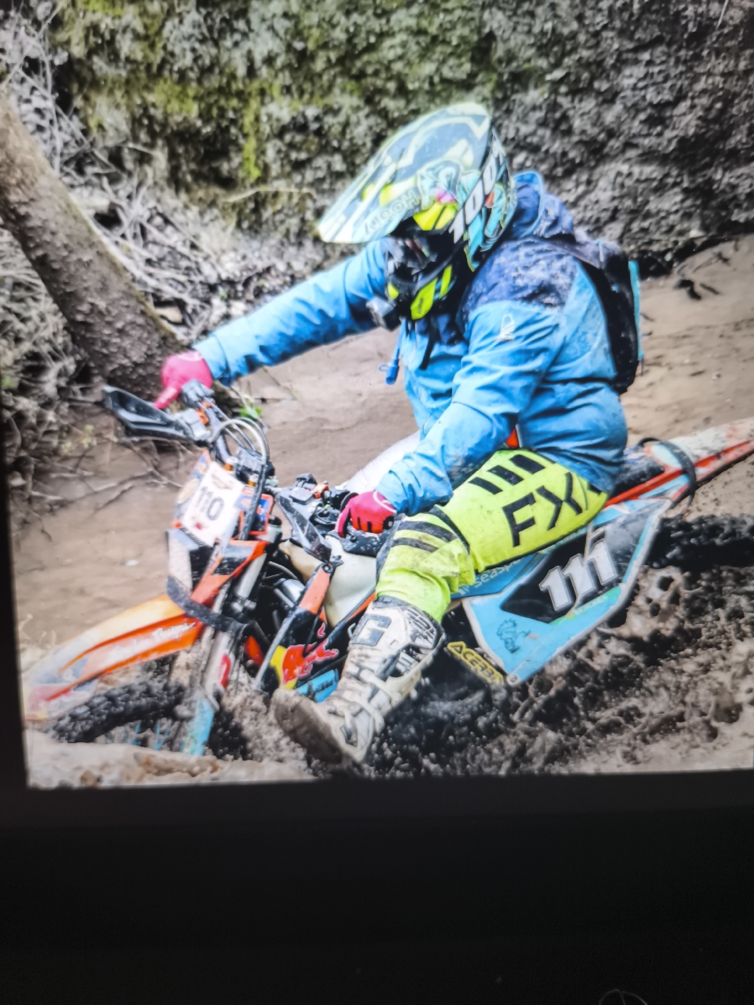 Motocross riders navigate dirt tracks near Enina, Bulgaria