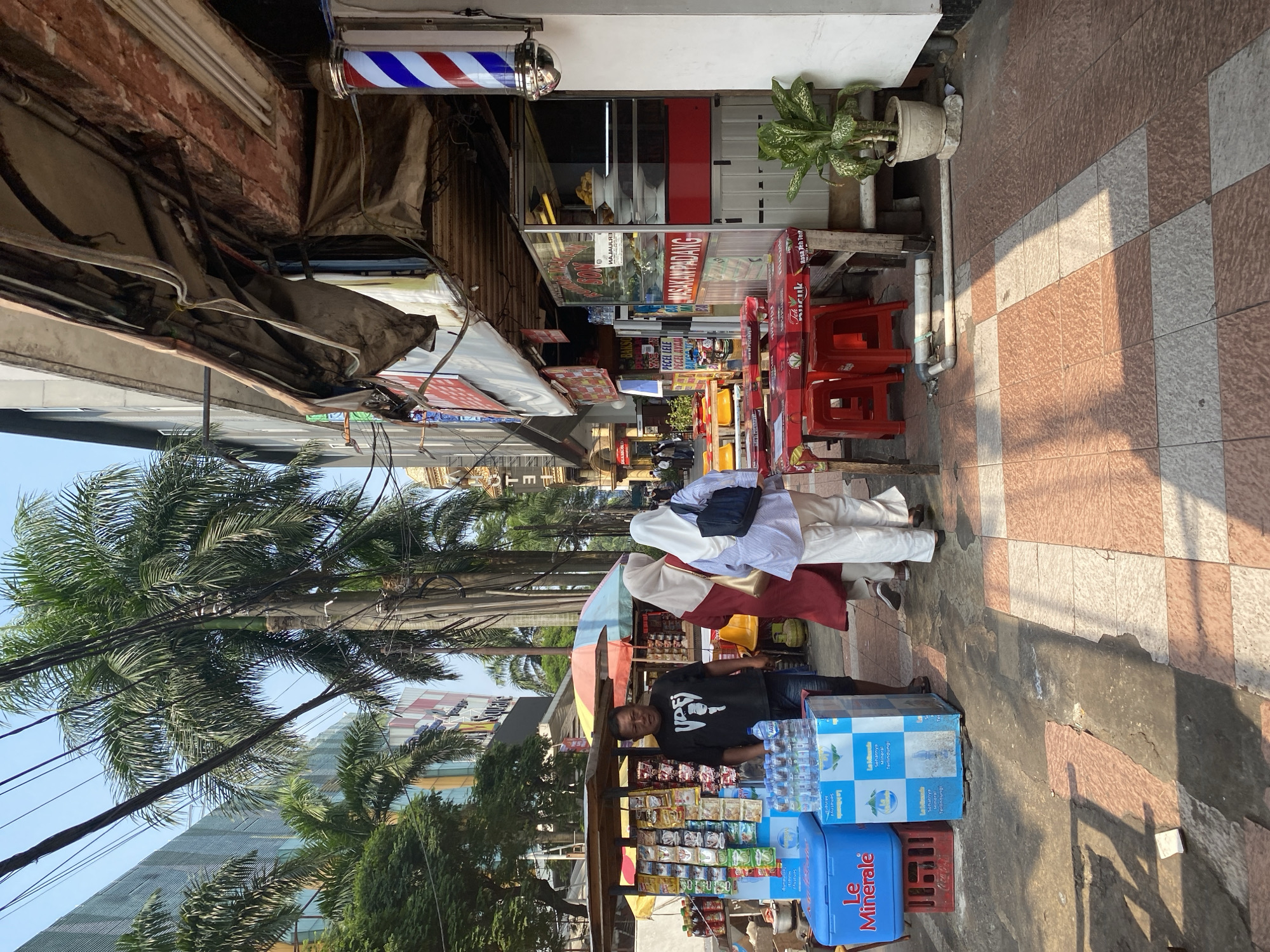 South Jakarta's Blok M strip, food stalls and storefronts in full swing