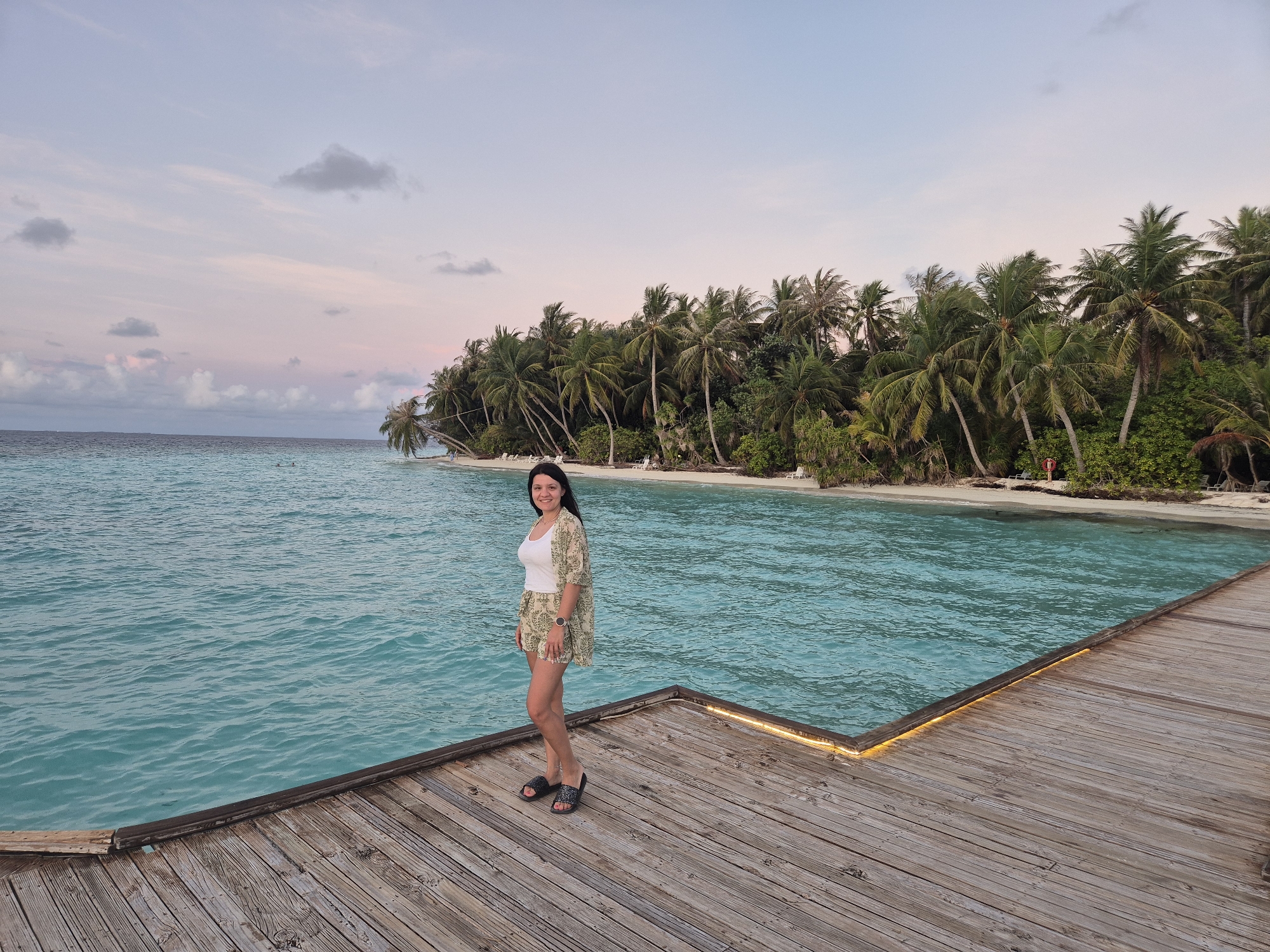Tourist documents Maldives marine life and tropical scenery