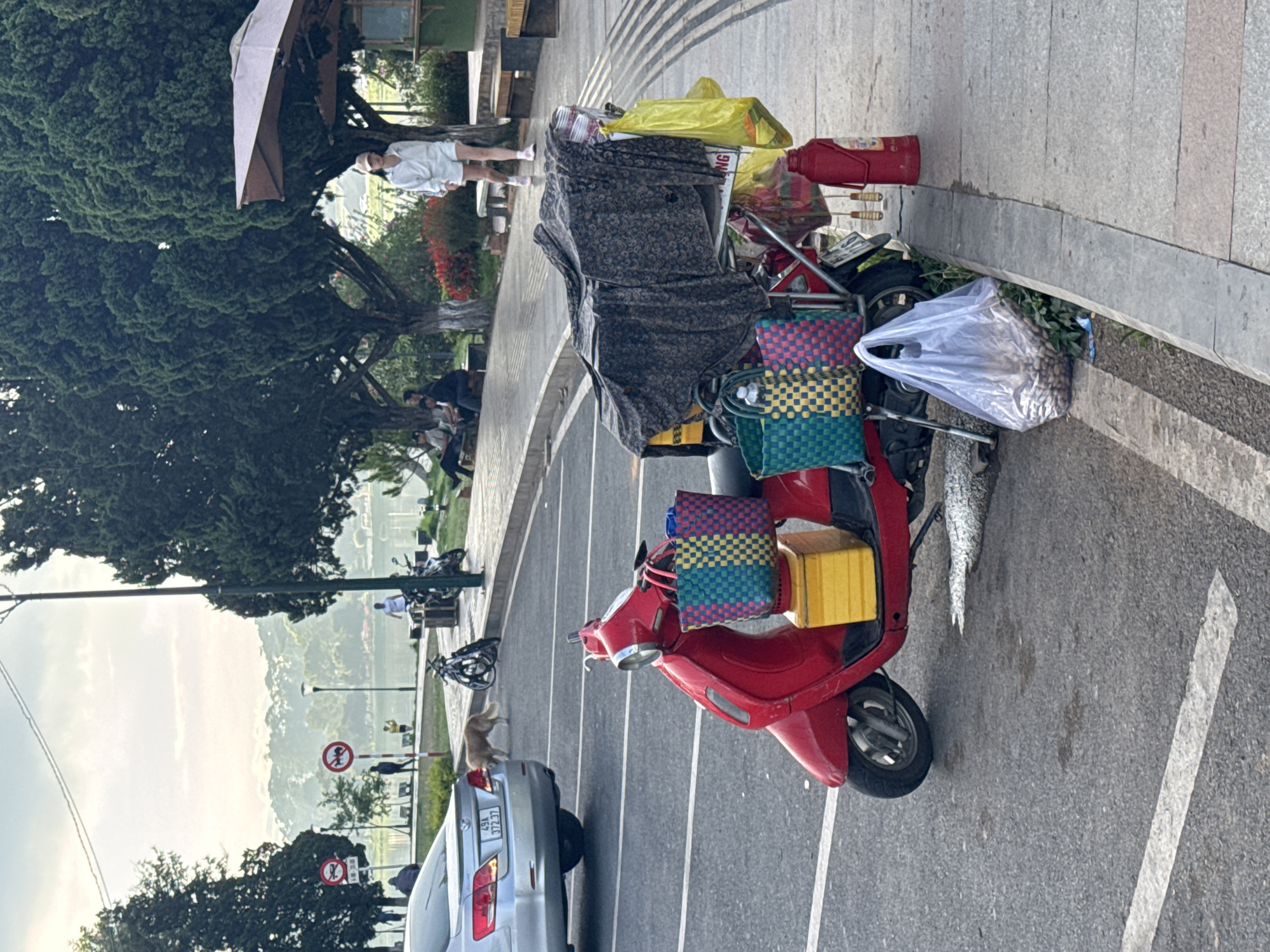 Evening life unfolds around Da Lat's lakefront district