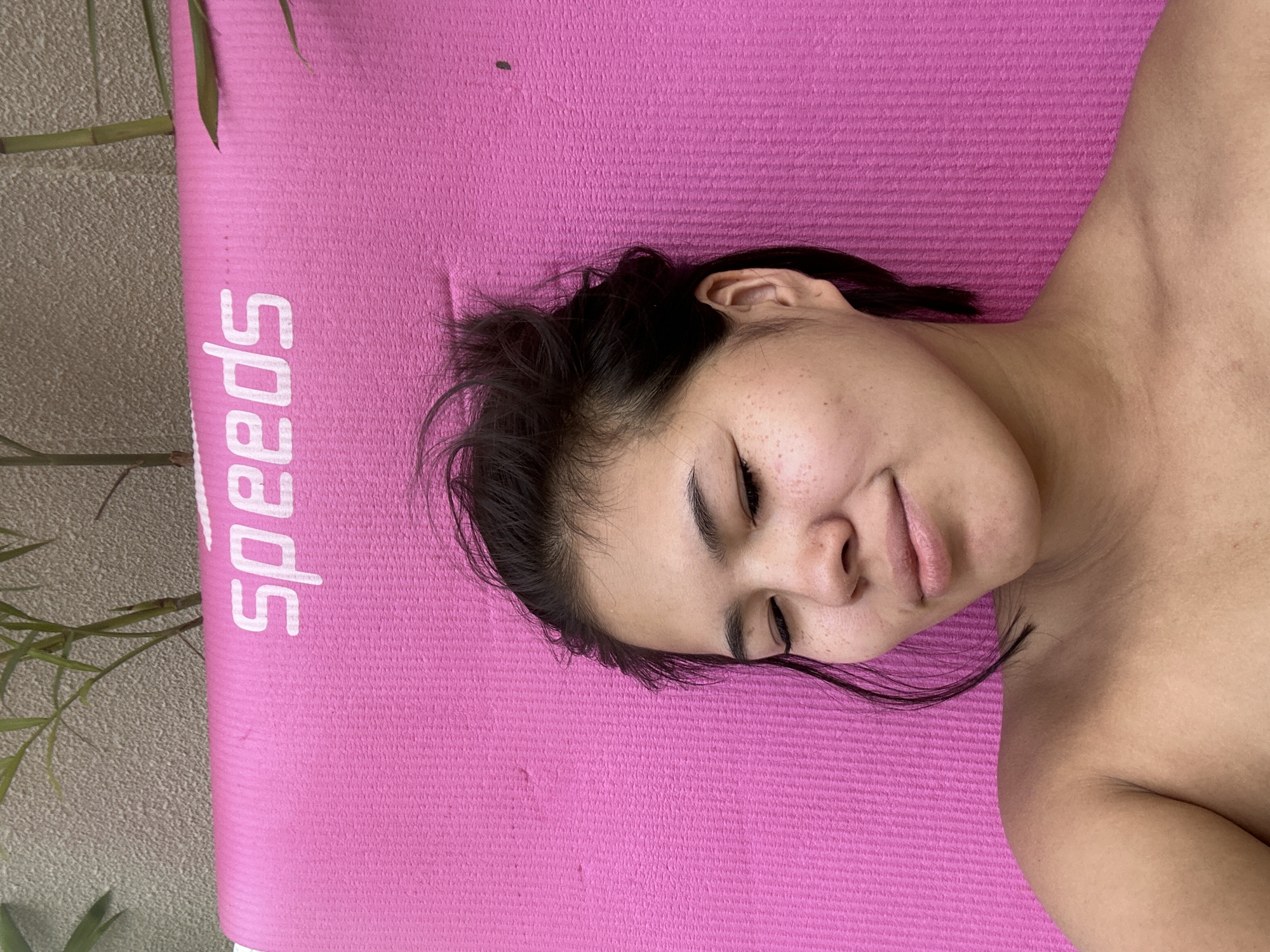Poolside and mat: a slow morning at a Bali resort