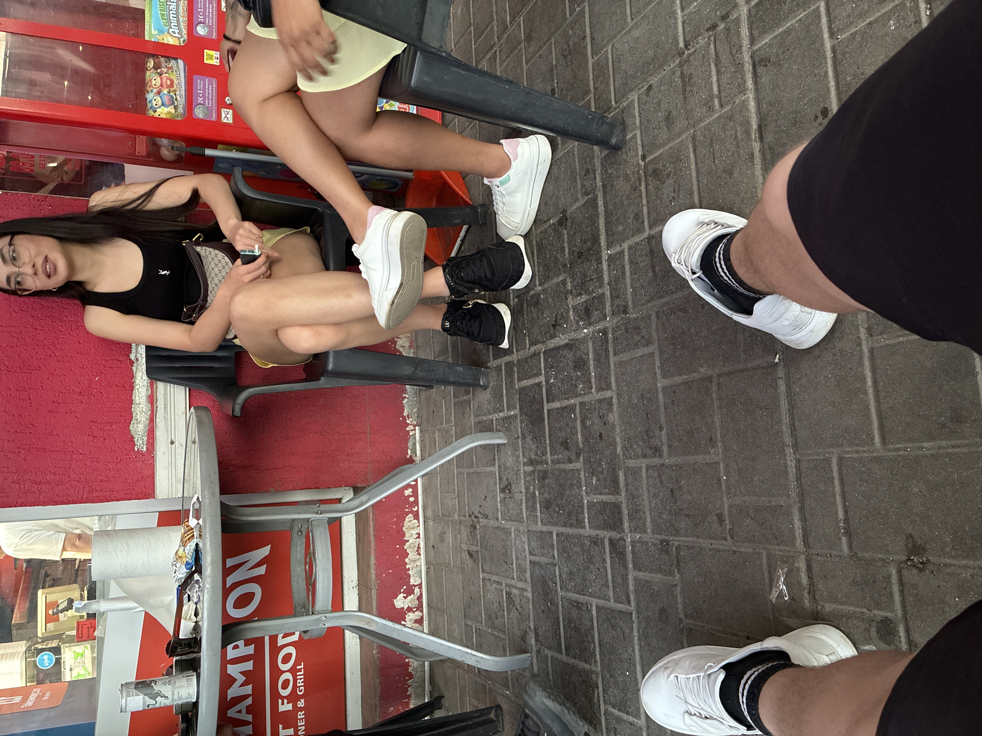 Outdoor dining scene captured in Burgas, Bulgaria restaurant