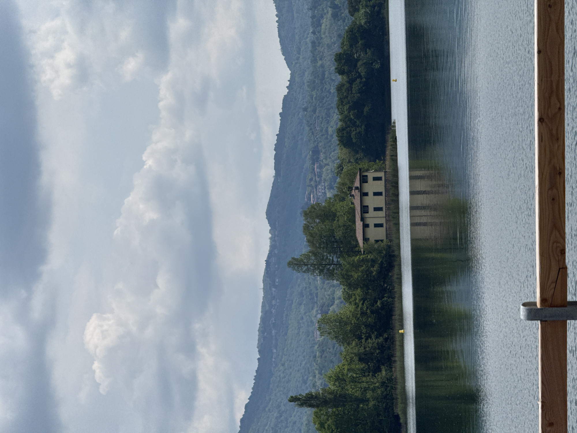 Tranquil lake scene photographed in Civate, Italy