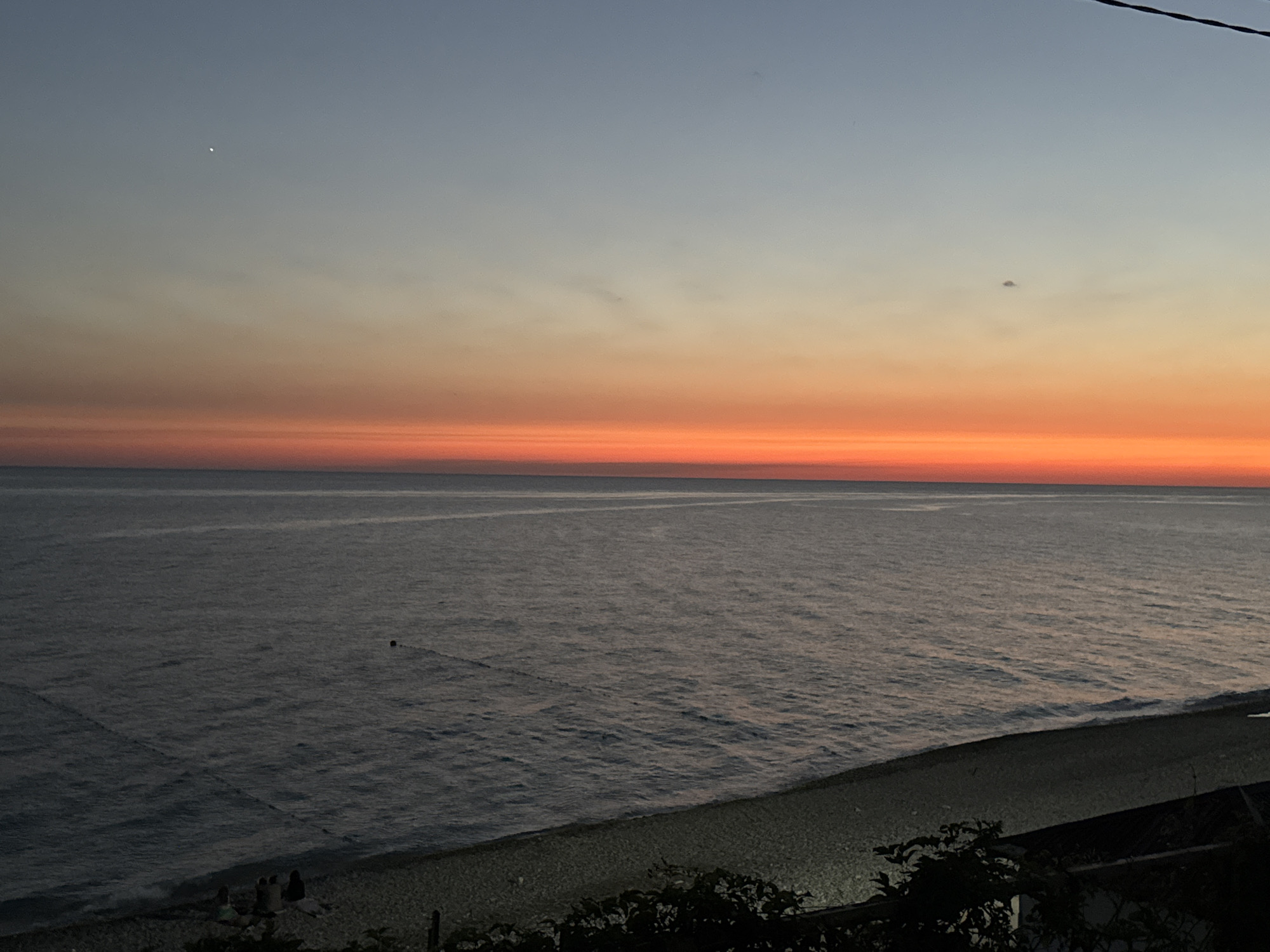 Black Sea sunset paints the sky above Shepsi's coast