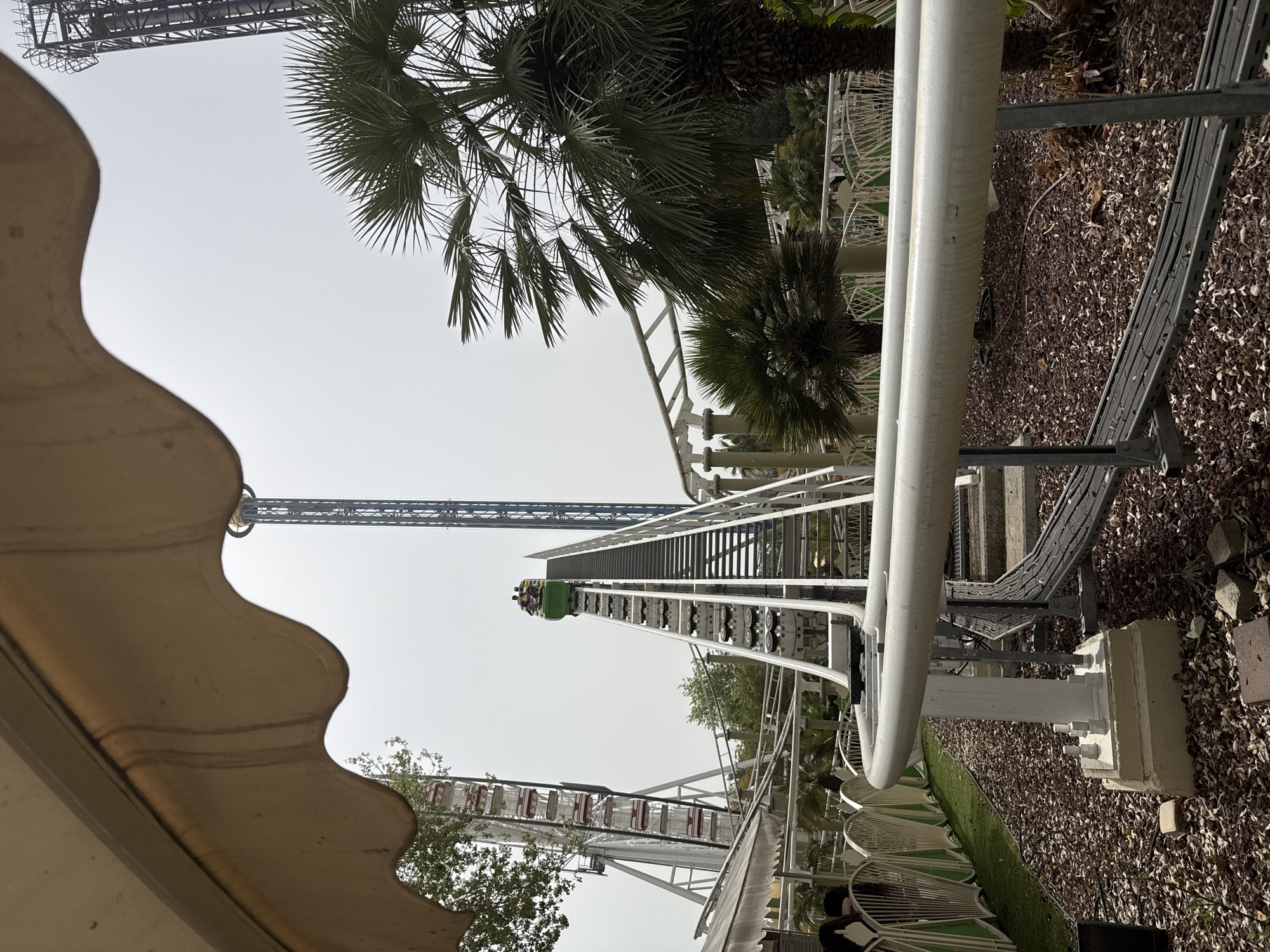 Roller coaster operates at Luna Gal amusement park, Tel Aviv