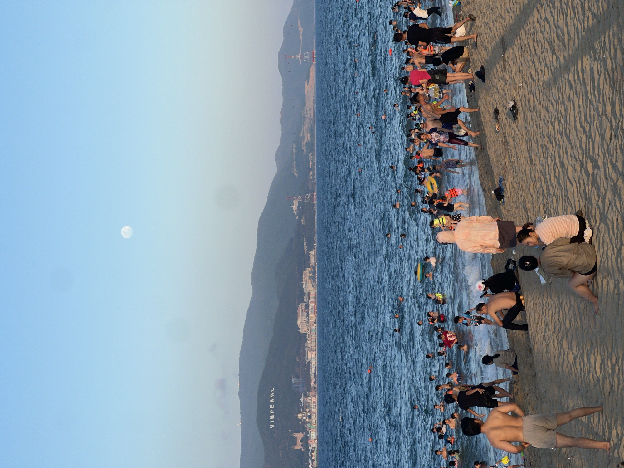 Beach scene documented in Nha Trang, Vietnam