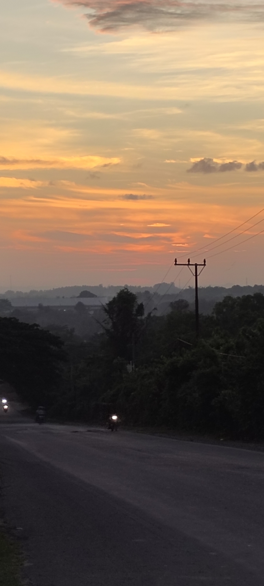Colorful dawn skies captured across Lhokseumawe, Indonesia