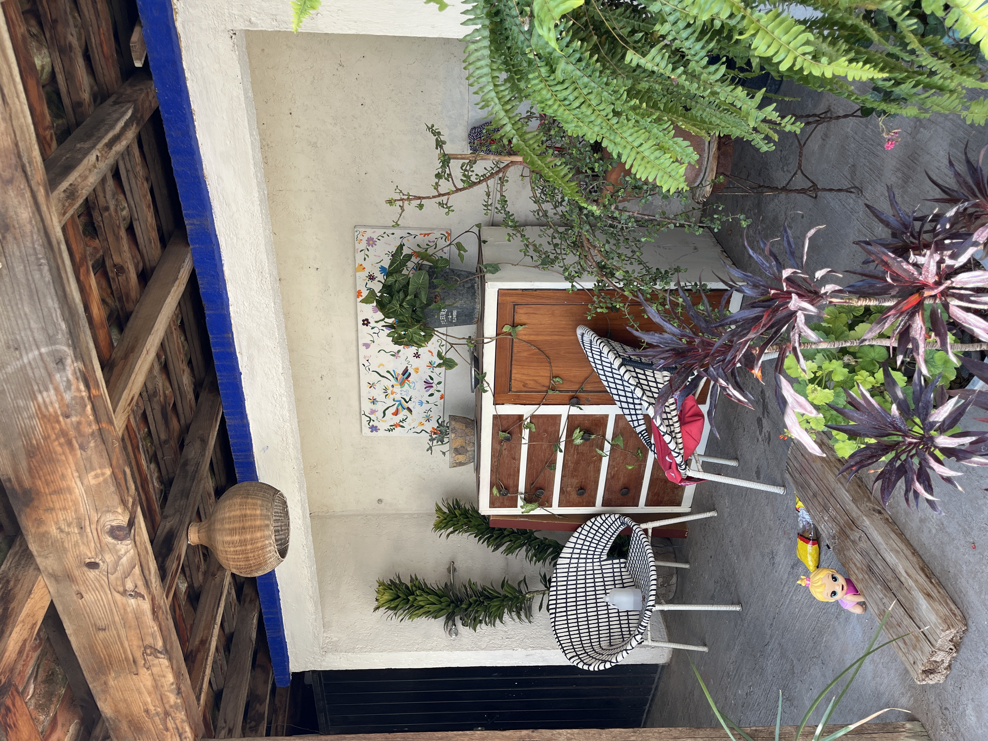 Outdoor patio space documented in Puebla, Mexico