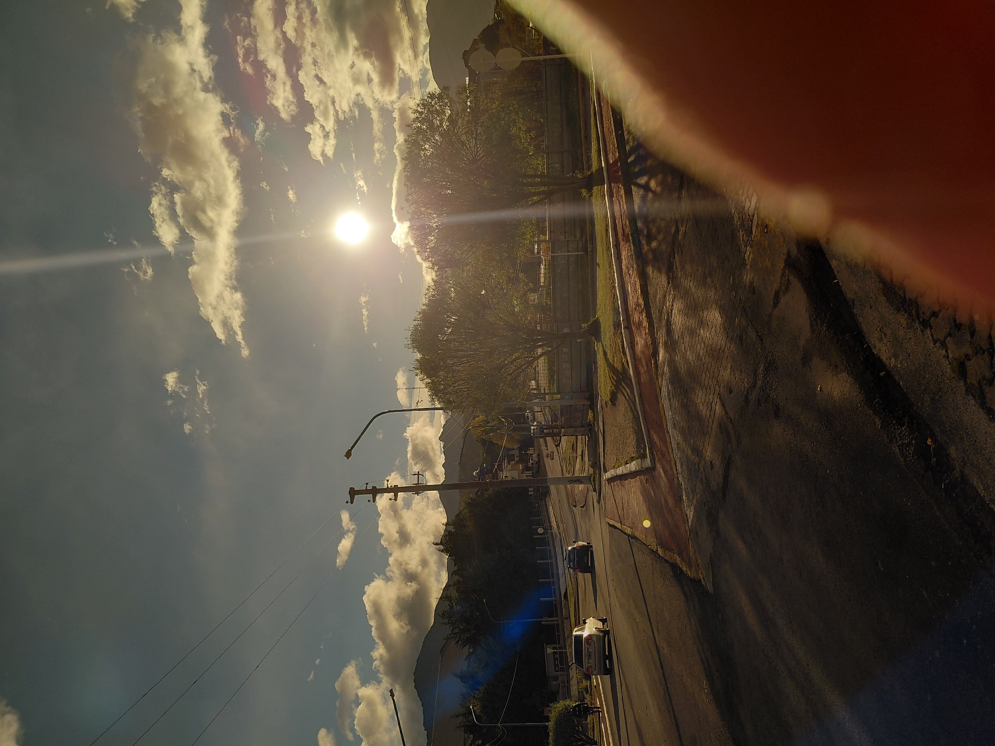 Sunny afternoon street scene documented in Ushuaia, Argentina
