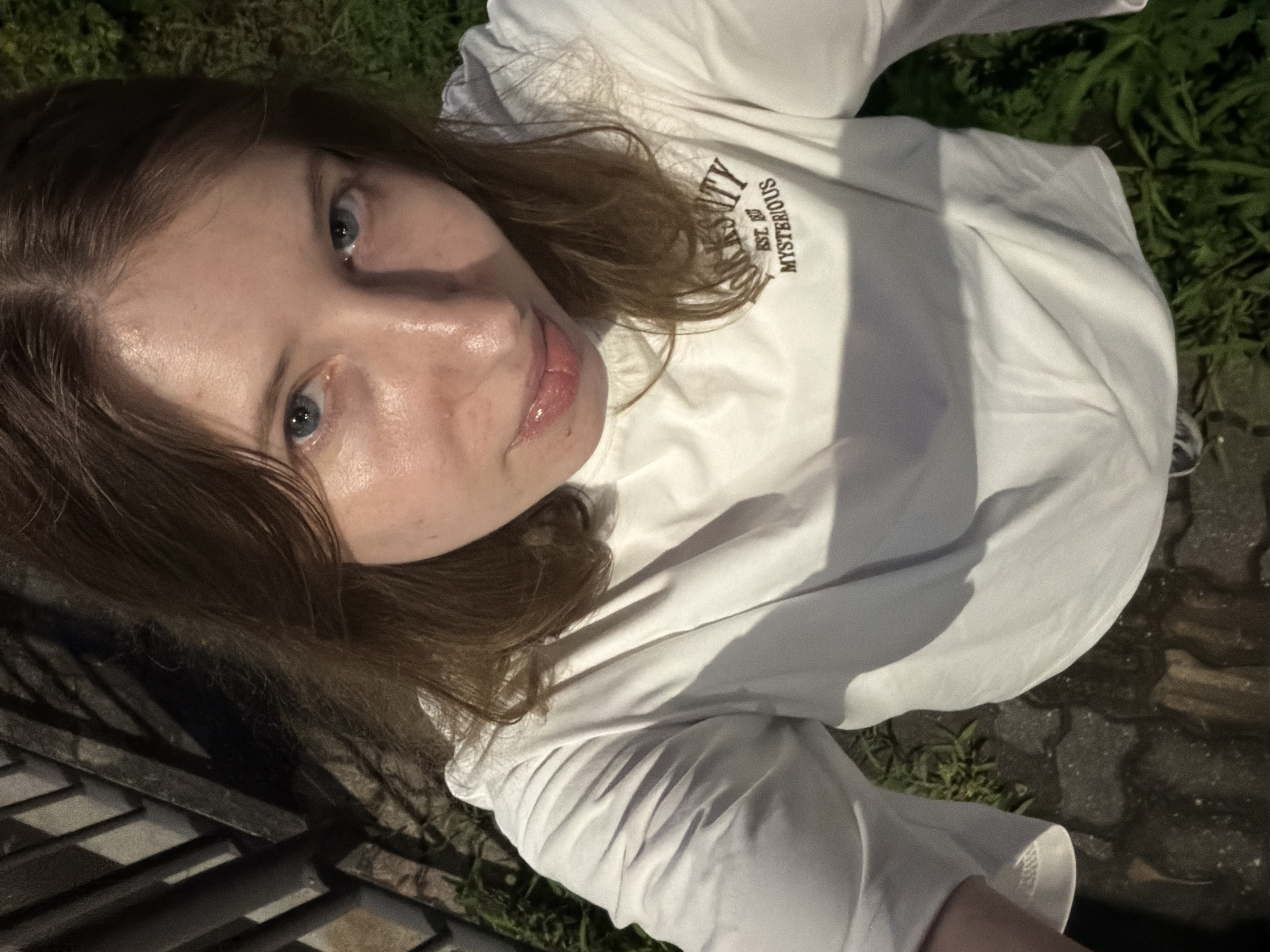 Evening in Dongducheon: selfies, shadows, and trumpet flowers