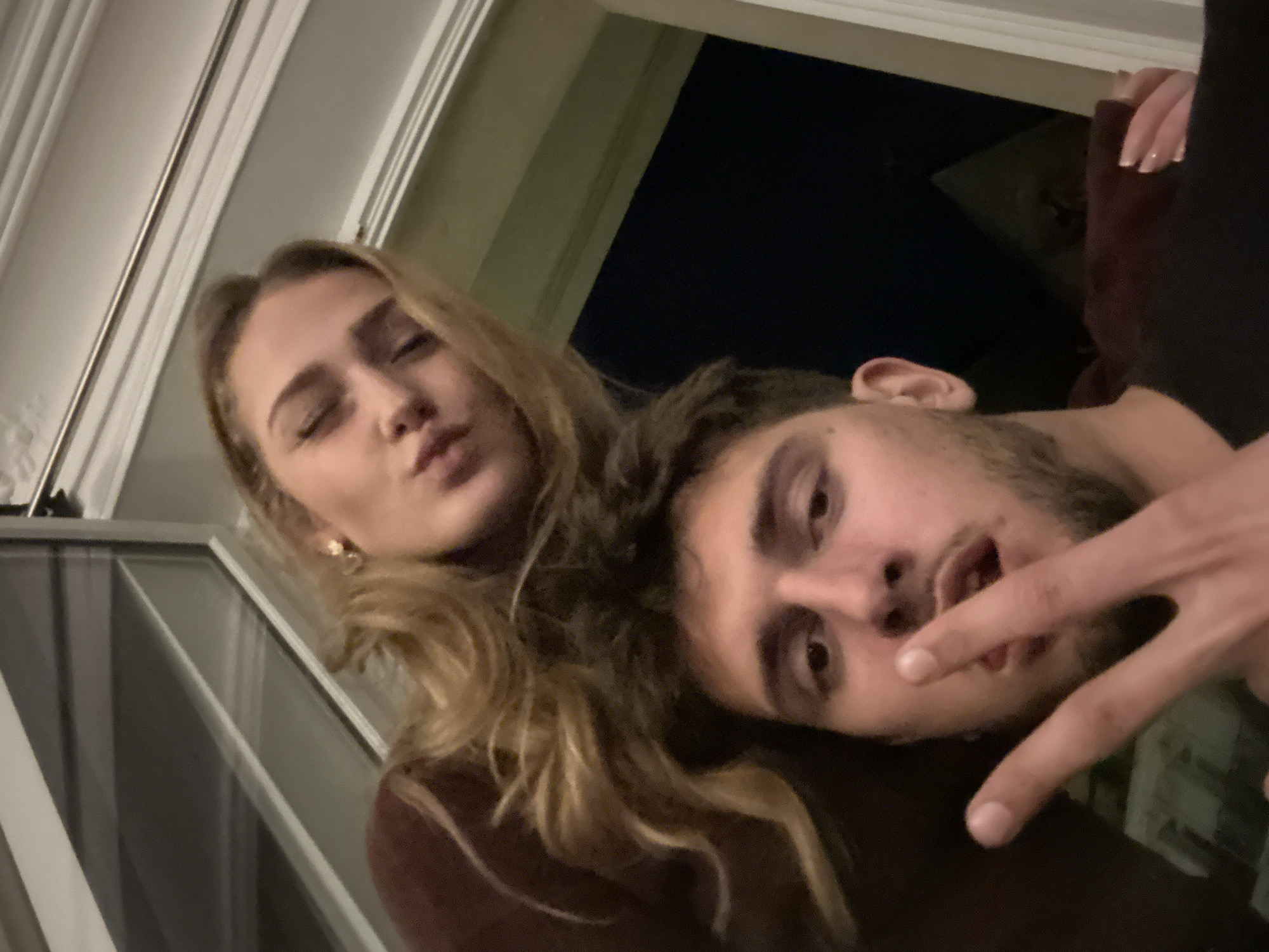 Couple takes selfie in Paris