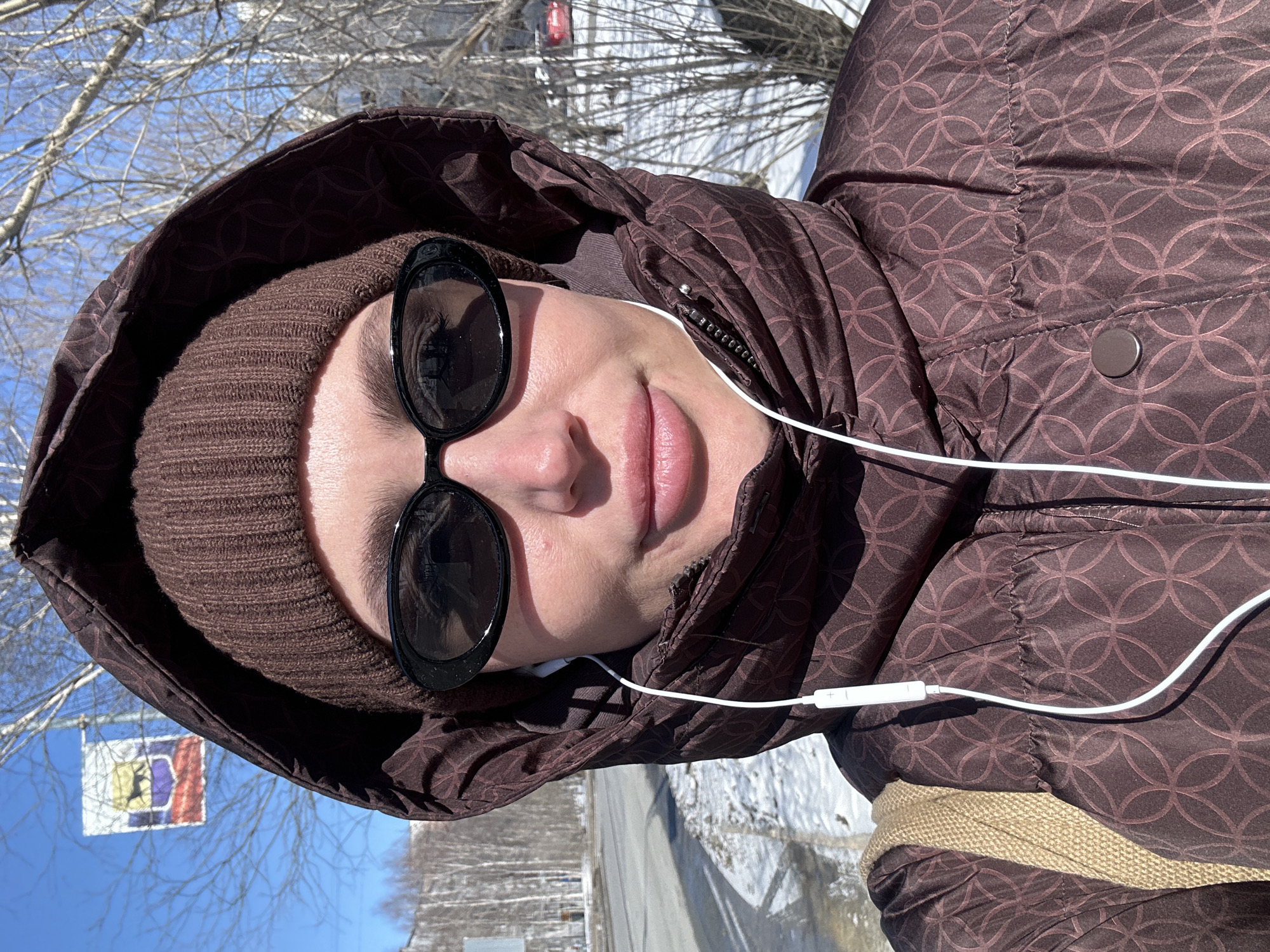 Winter-dressed person photographed outdoors in Surgut, Russia