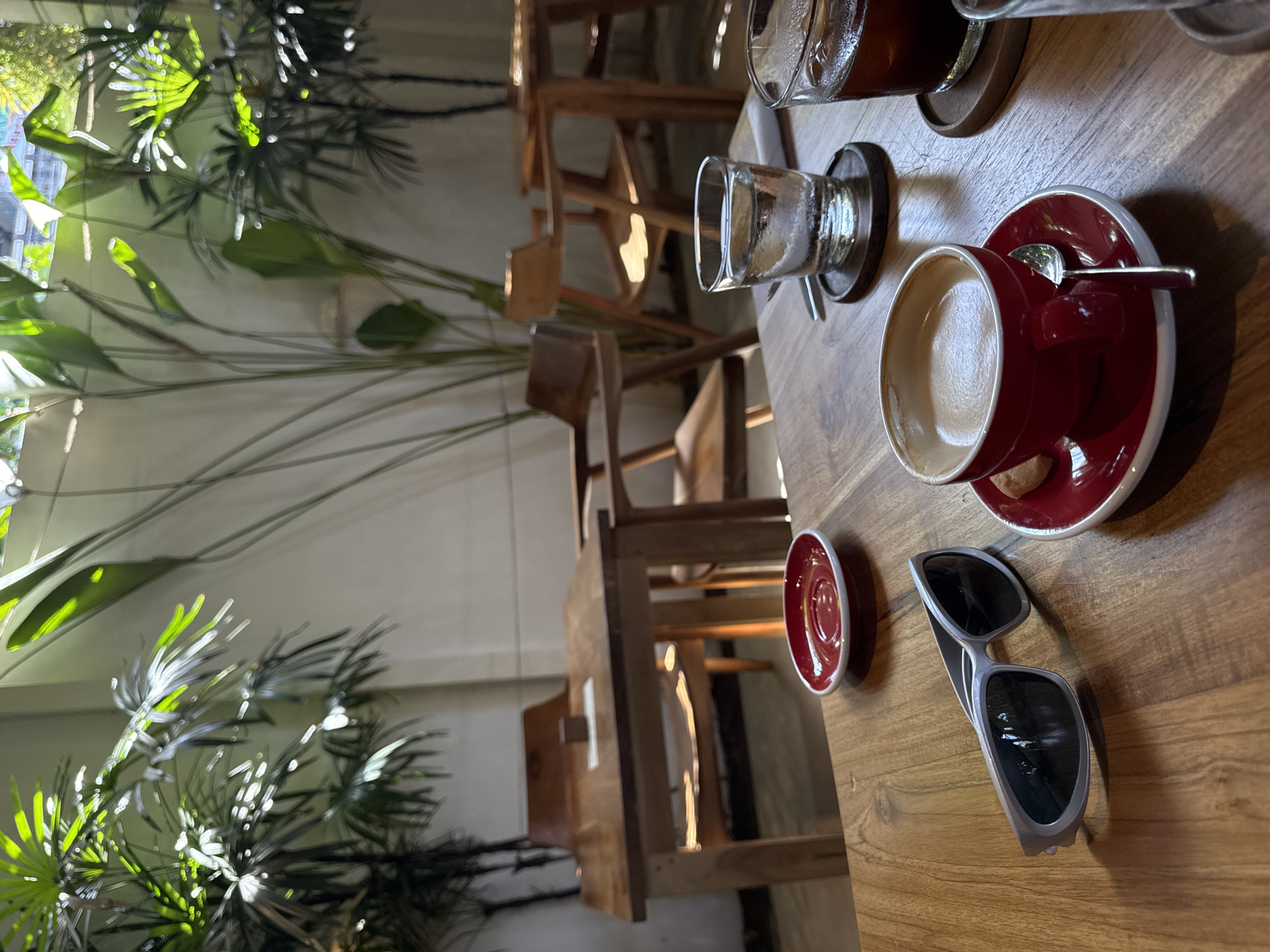 Leisurely café breakfast in Peleana, Sri Lanka