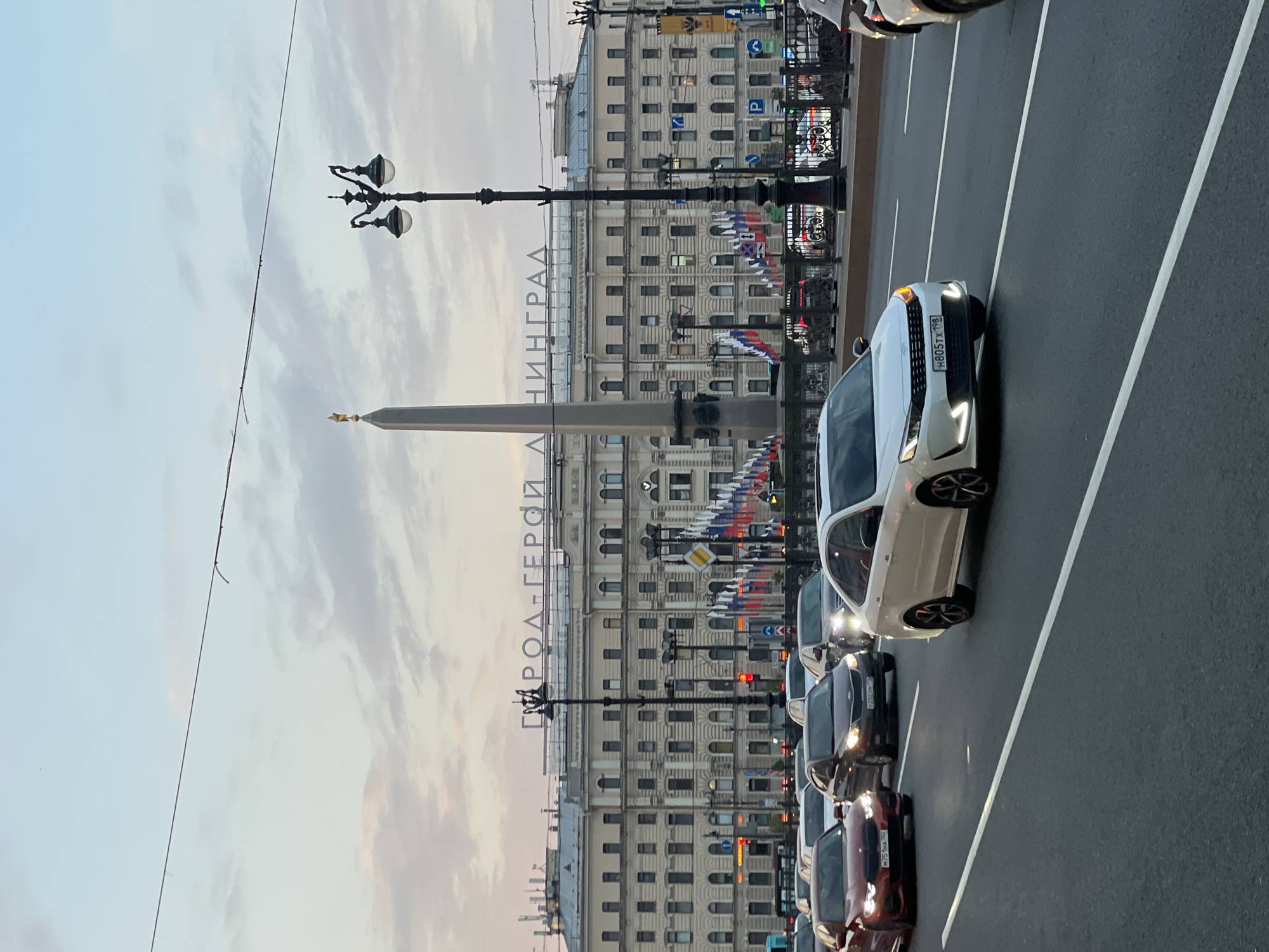 Evening documentation of Saint Petersburg streets and landmarks