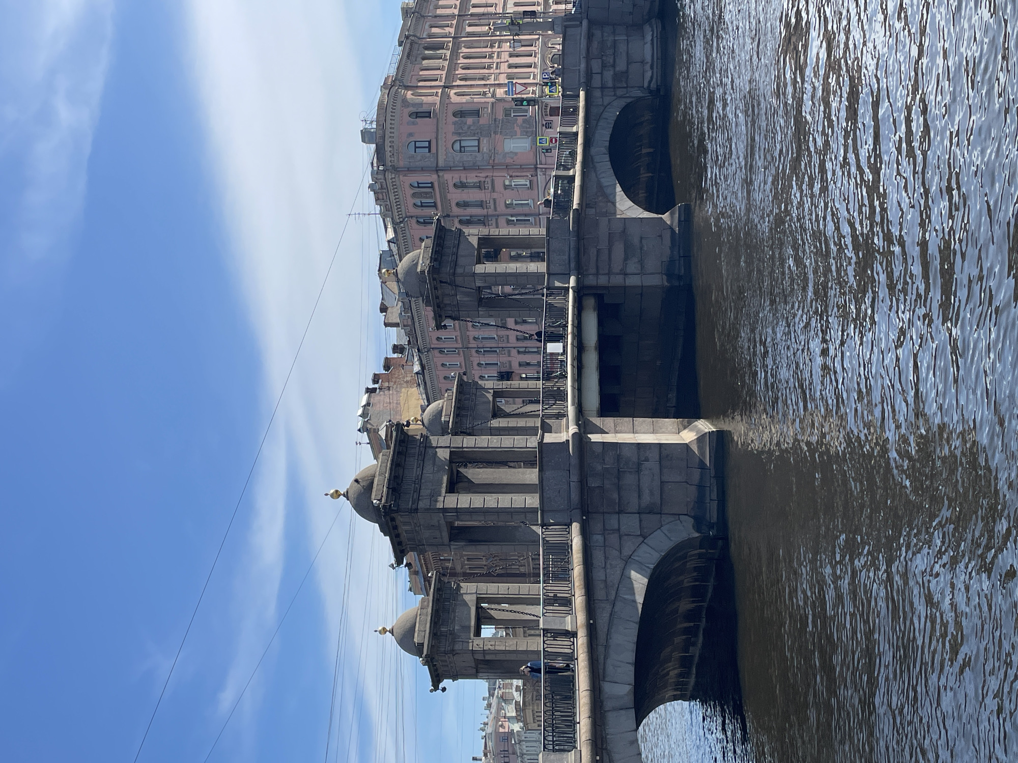 Morning scenes captured across central Saint Petersburg bridges, theatre