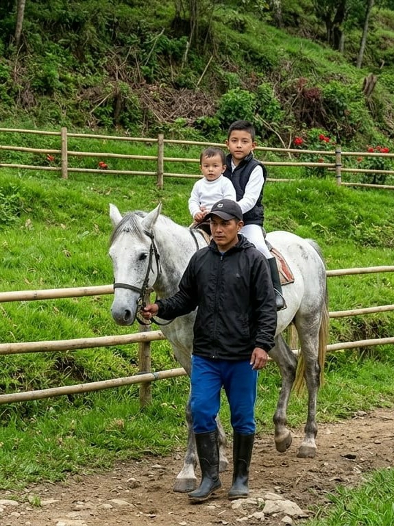 Horseback riding and archery at a rural retreat in Laugumba