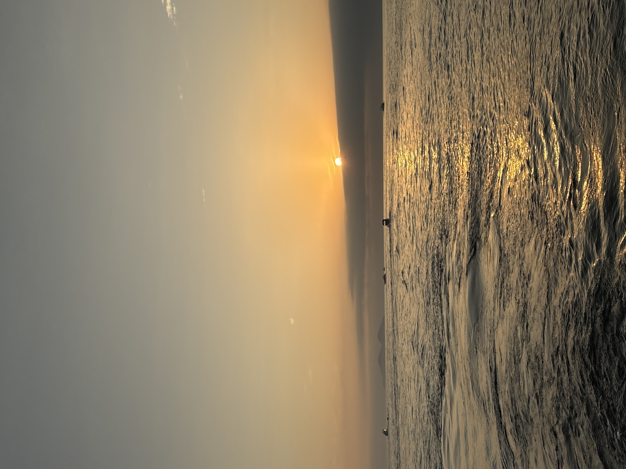 Sunset photographed over ocean in Ancón, Peru