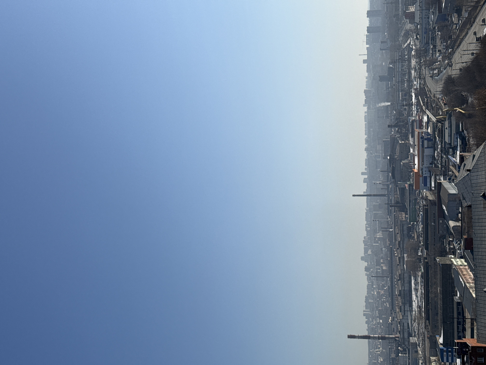 Aerial view captures Izhevsk industrial district from above