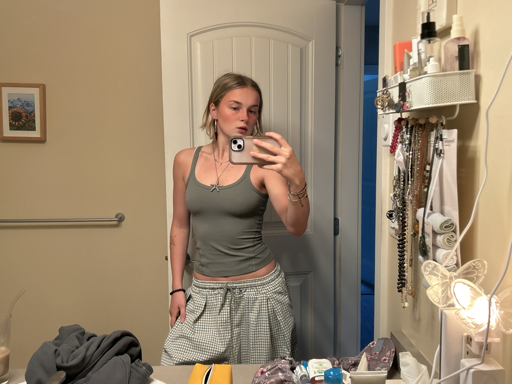 Woman takes bathroom selfie in Whistler