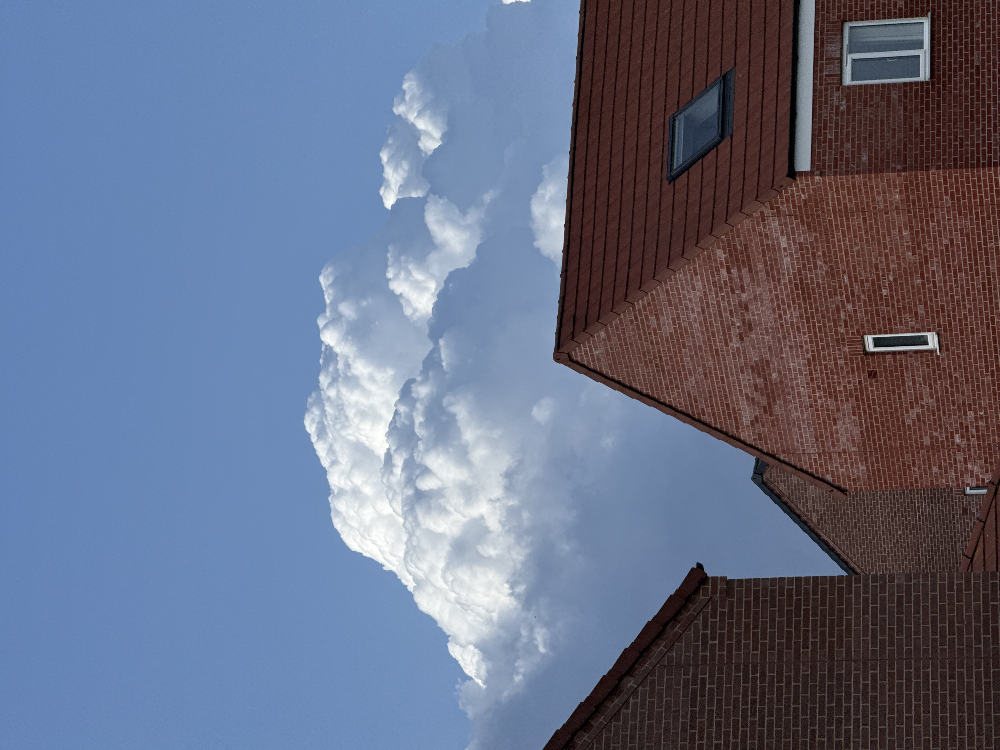 Dramatic storm clouds tower over Great Yarmouth residential area