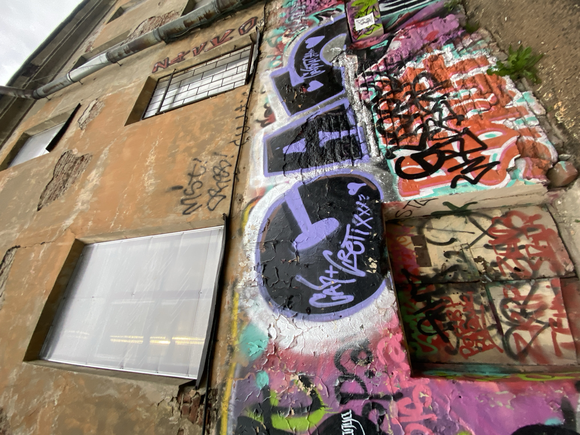 Art event in a decaying Saint Petersburg courtyard and building