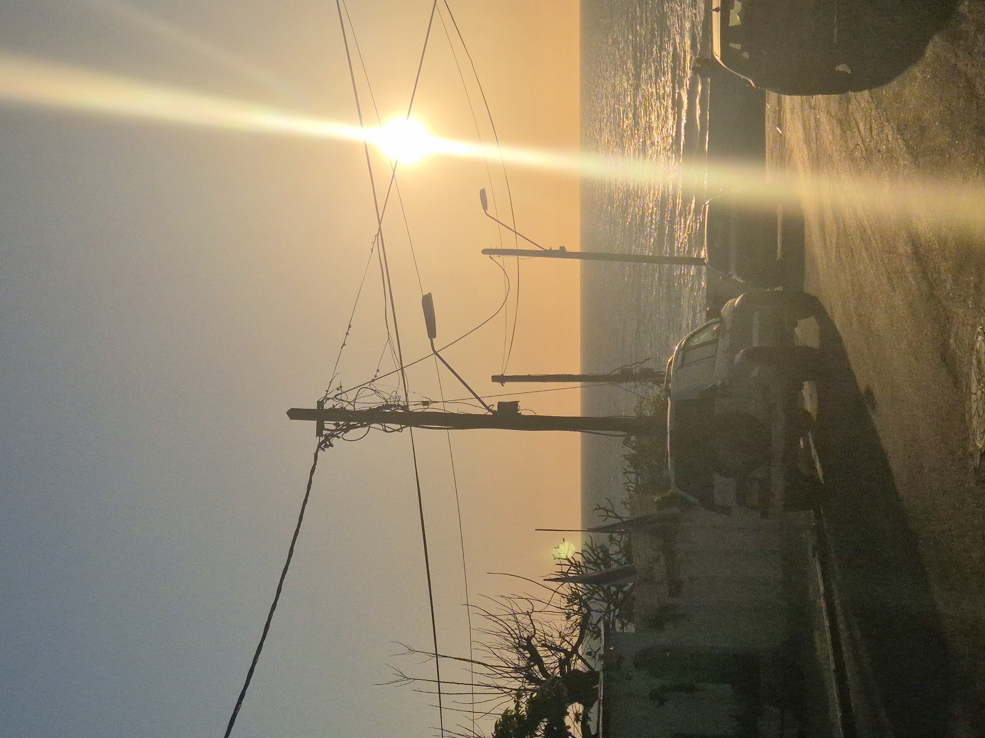 Sunset observed along Tel Aviv coastline
