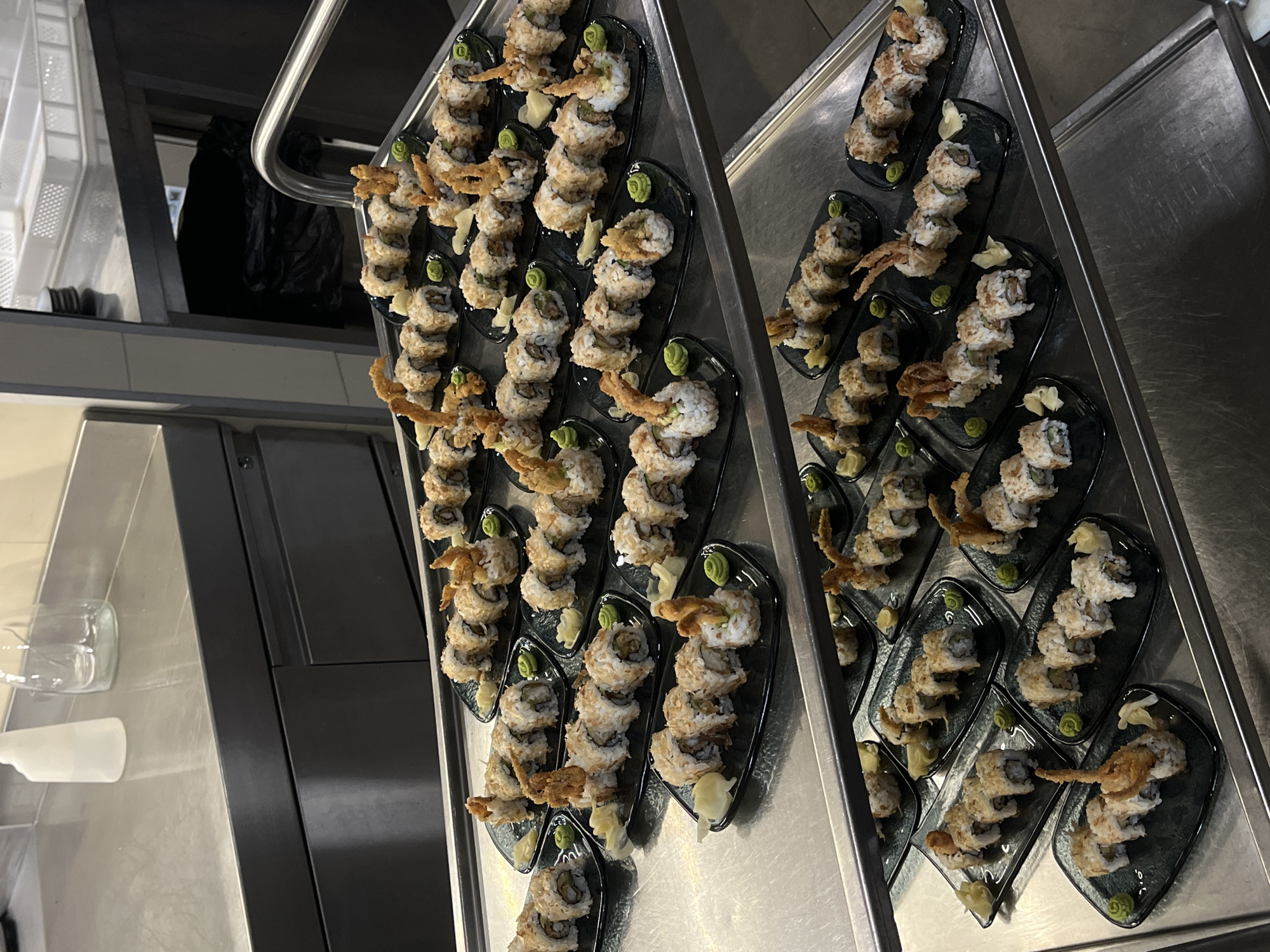 Sushi celebration with live music setup in Sofia venue