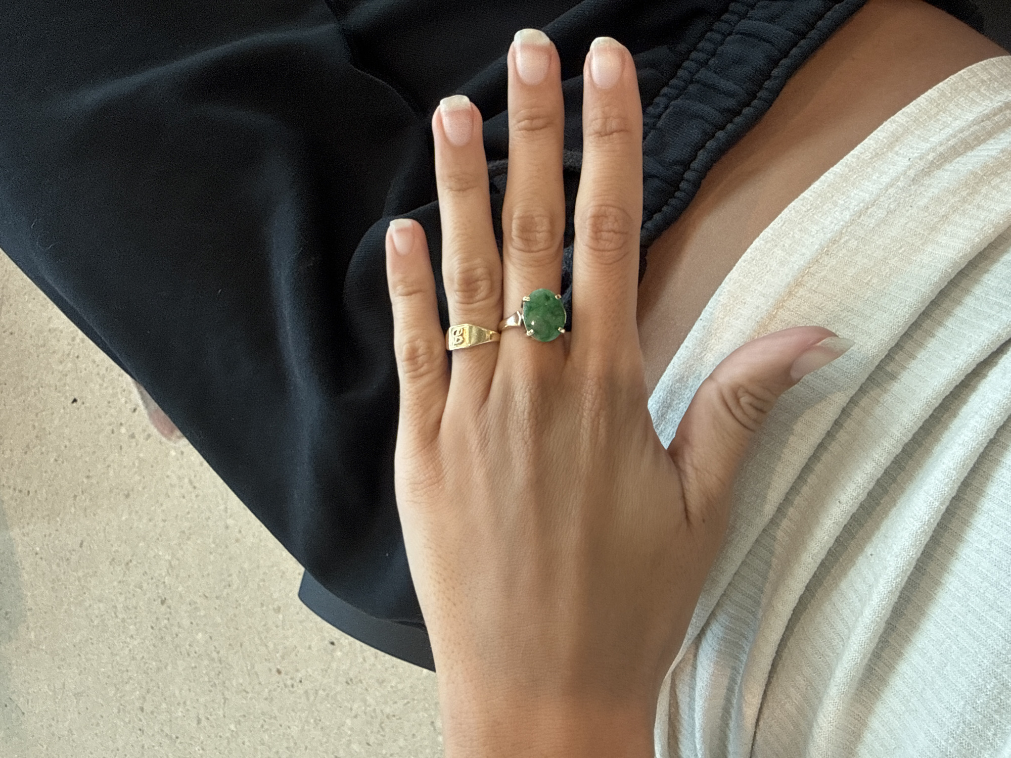 Hand with rings observed in Simpson Bay, Sint Maarten