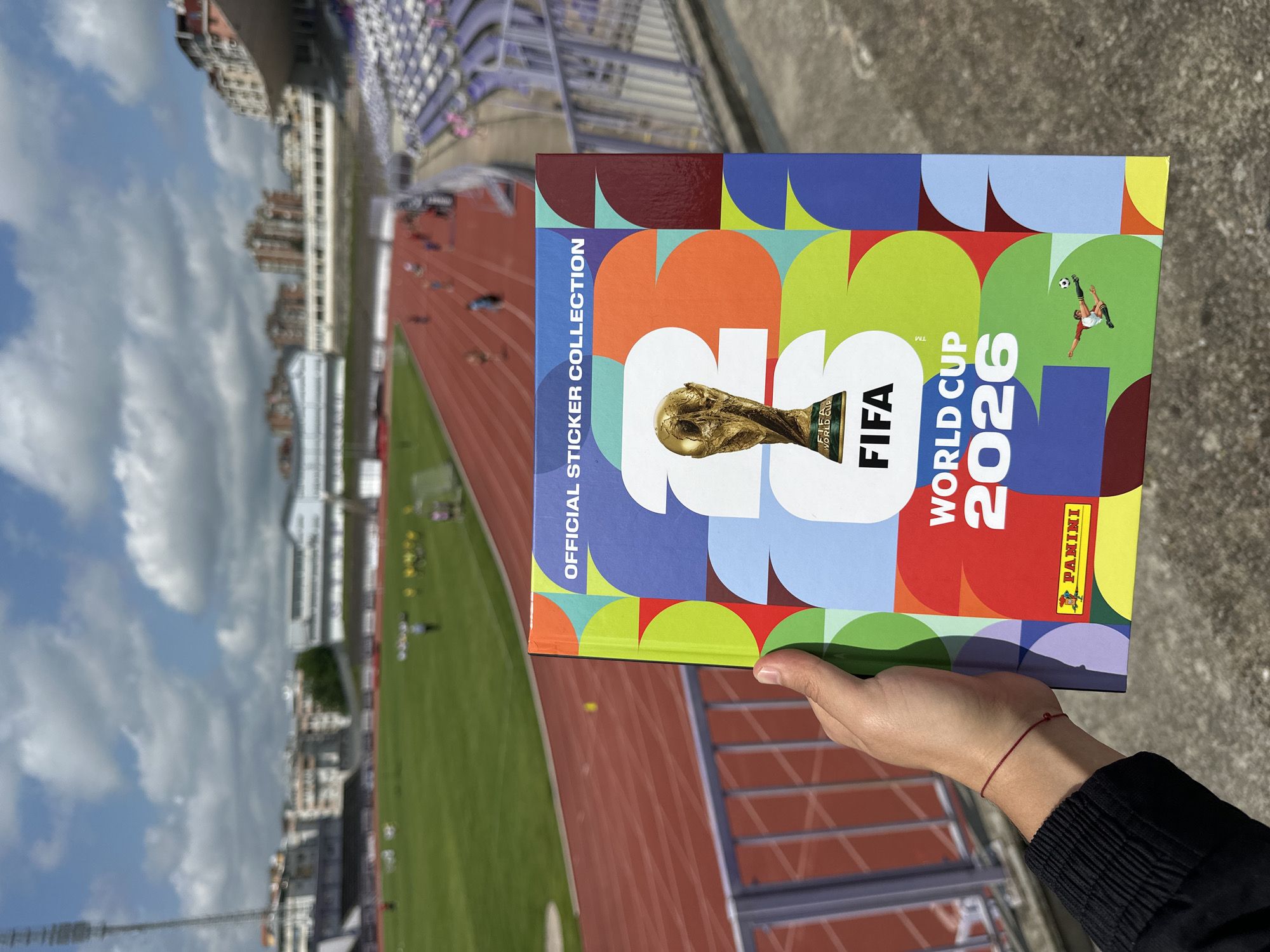 Football stadium visit with World Cup stickers in Veliko Tarnovo