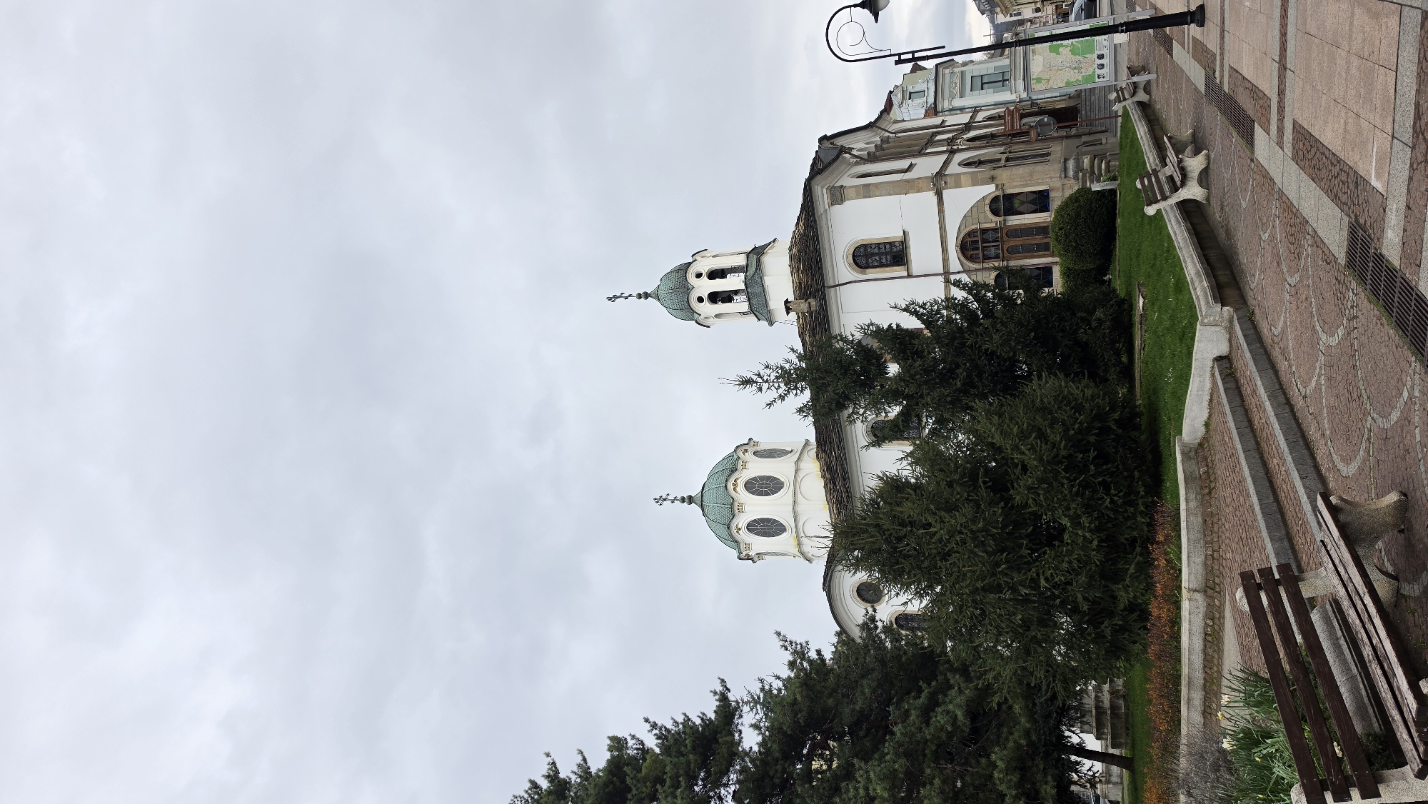 Tourist documents historic Gabrovo landmarks including Trinity Church, Clock Tower