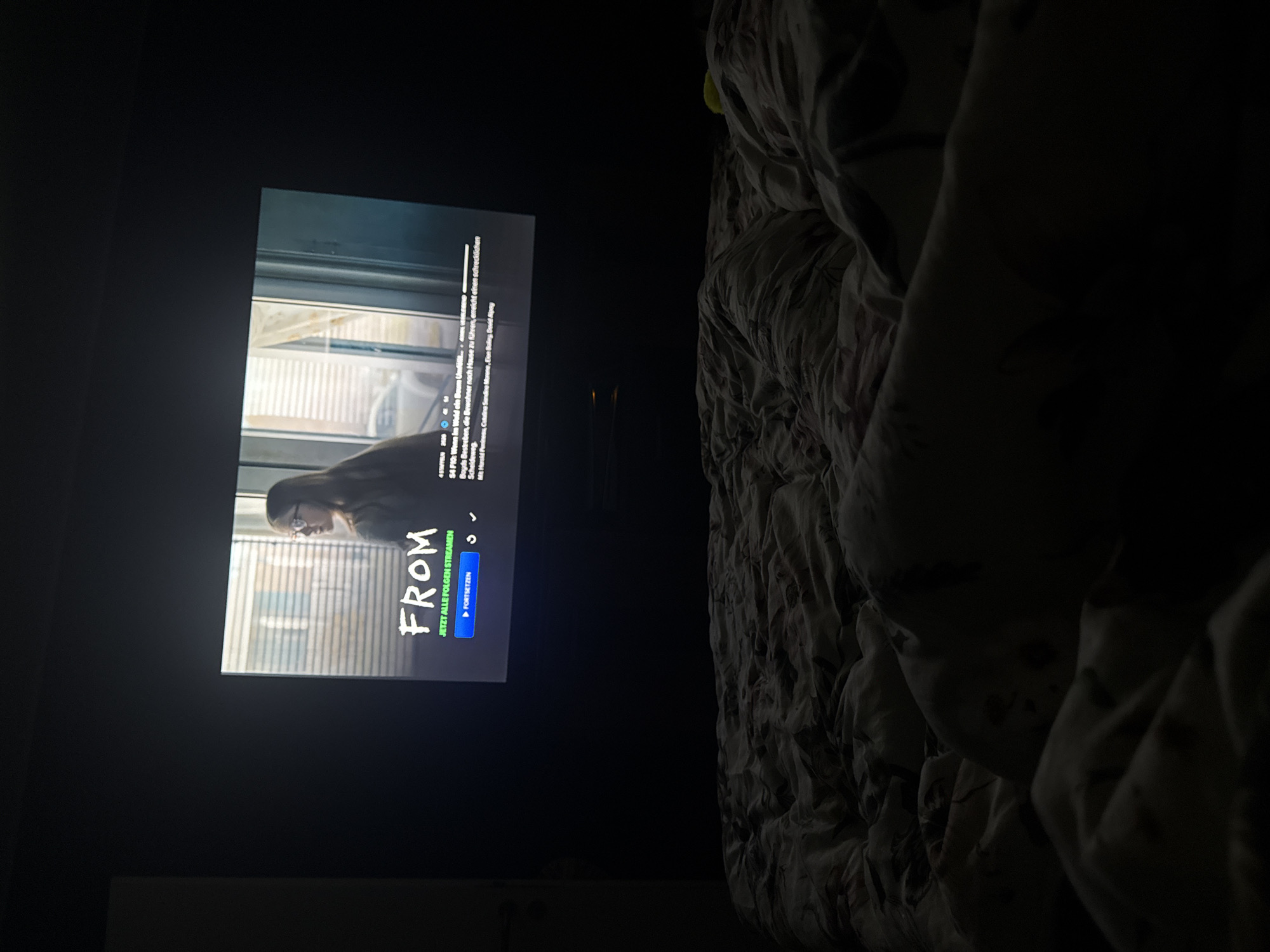 Two streaming shows promoted on screens in Kassel
