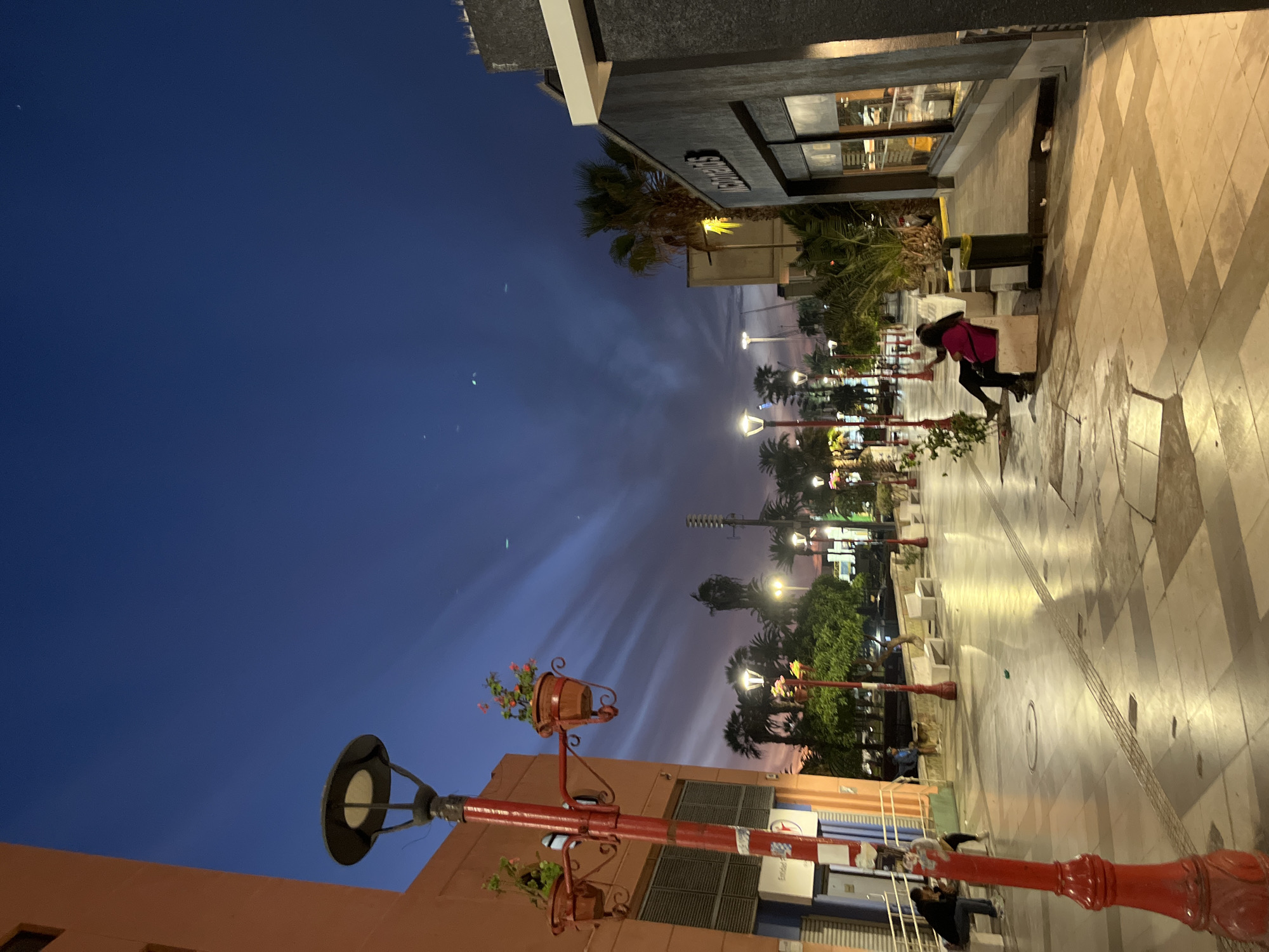 Evening street life documented in Arica, Chile