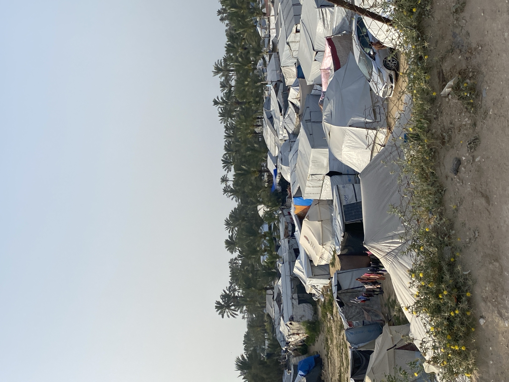 Refugee camp with numerous tents observed in Khan Yunis