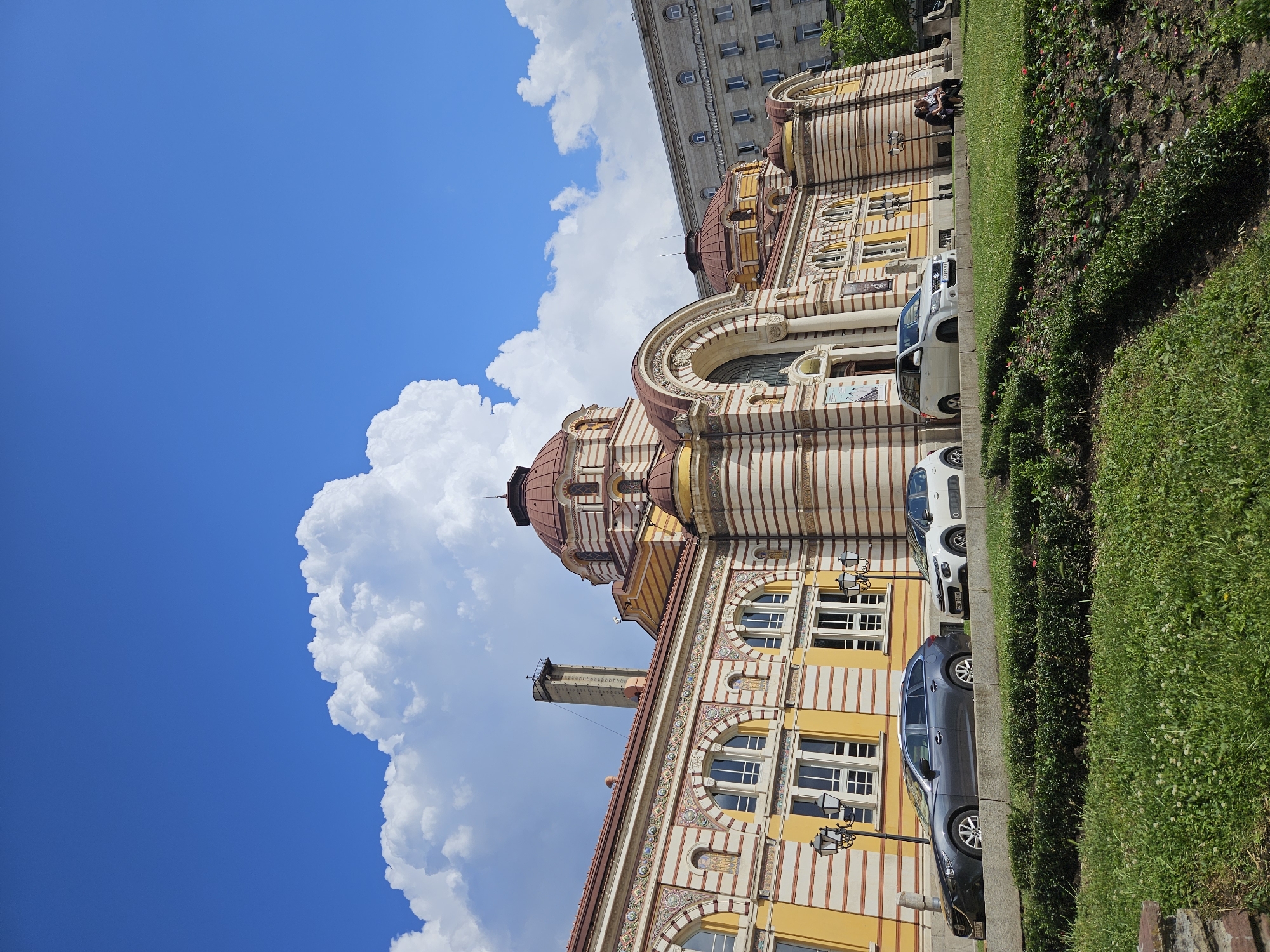 Tourist documents Sofia's historic architecture and archaeological sites
