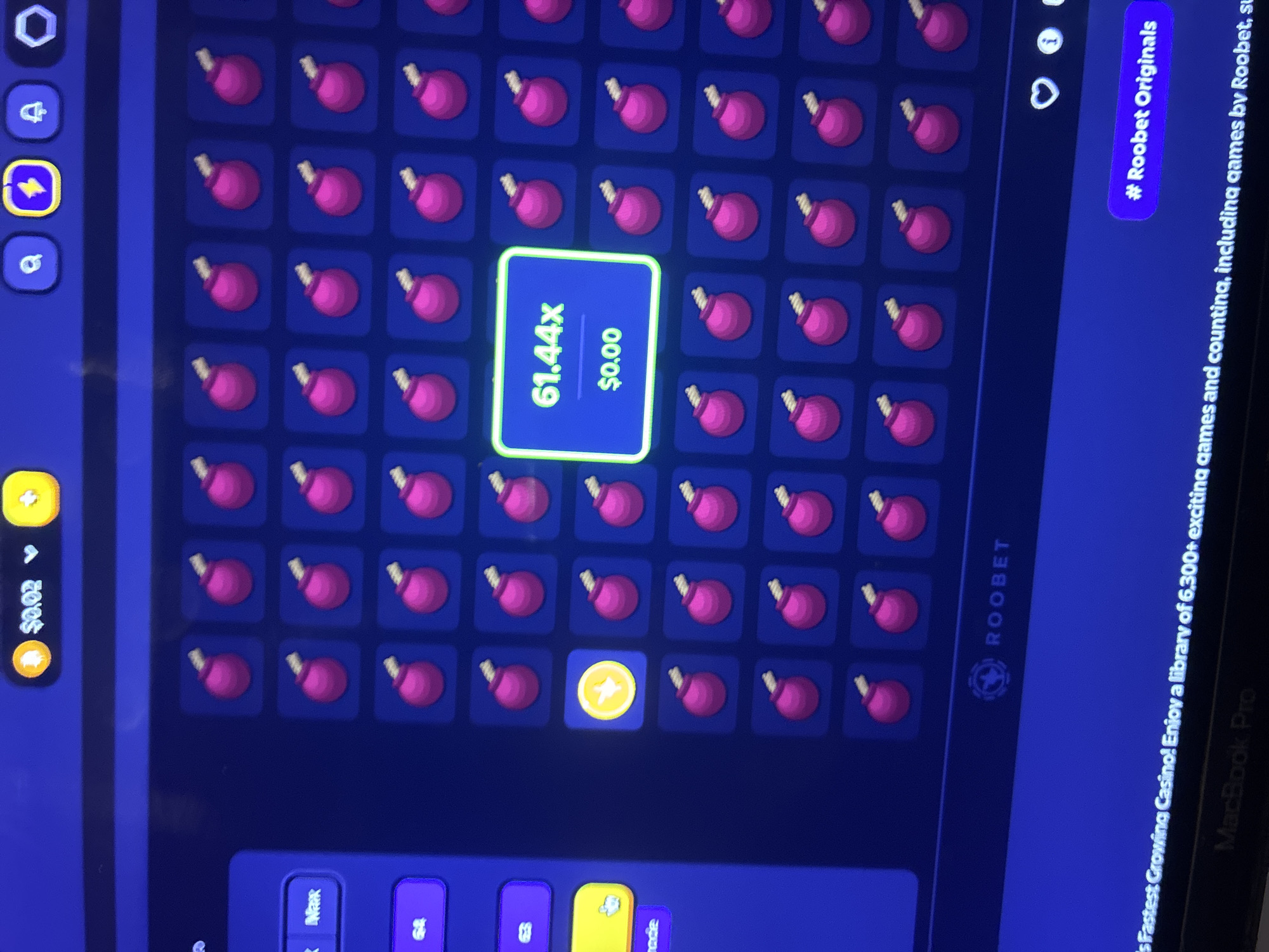 Online casino gaming session captured on laptop in Mexico