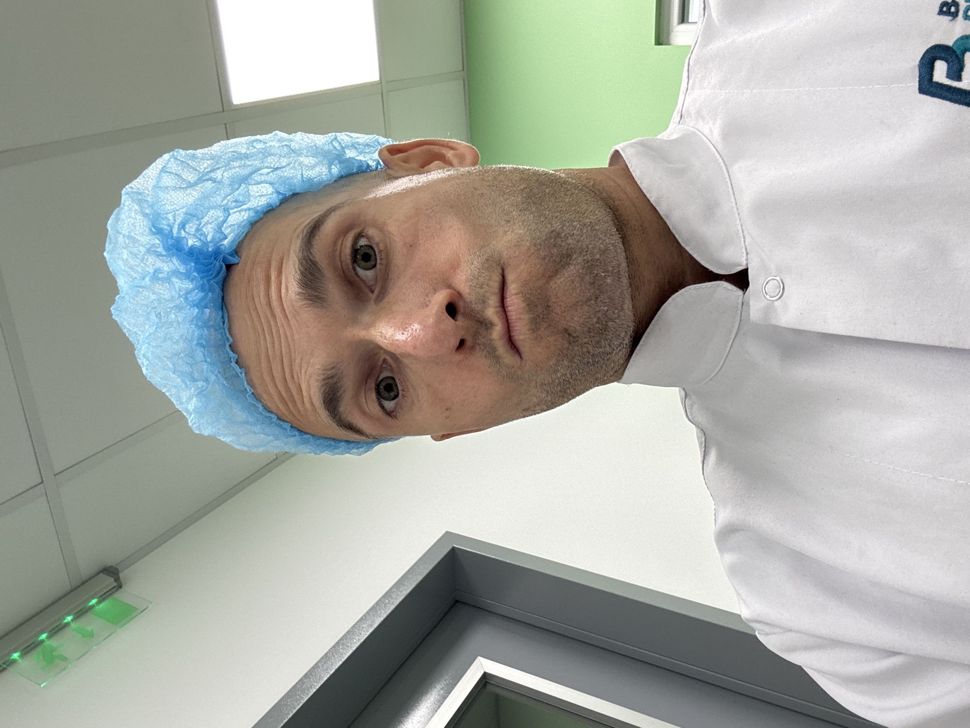Lab coat selfies from a clean room in Lozen, Bulgaria