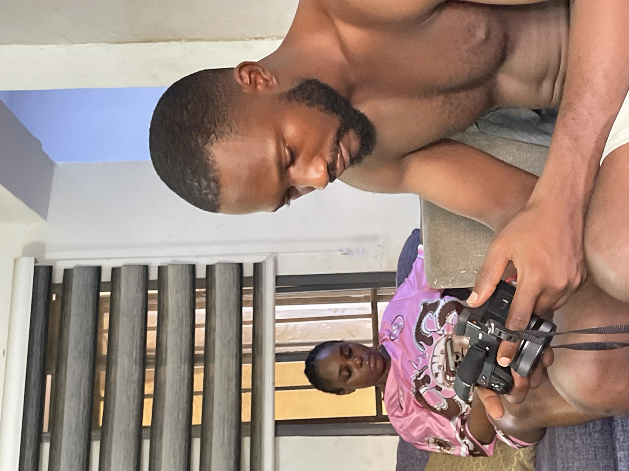 Home music recording session captured in Abuja residence