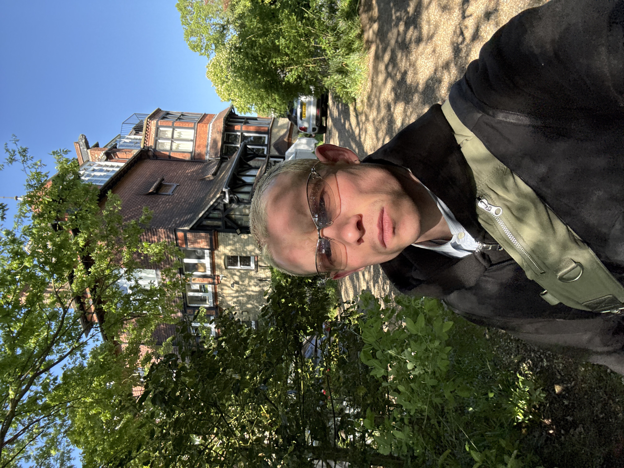 Sunny day selfie captured in Lewisham neighborhood