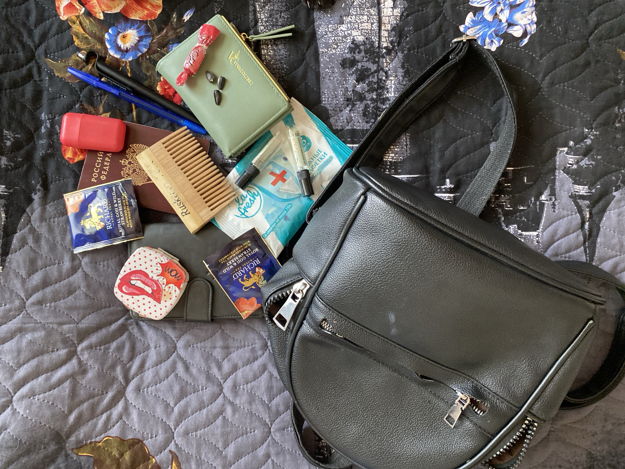 Rural Russian resident documents belongings and garden in pocket challenge