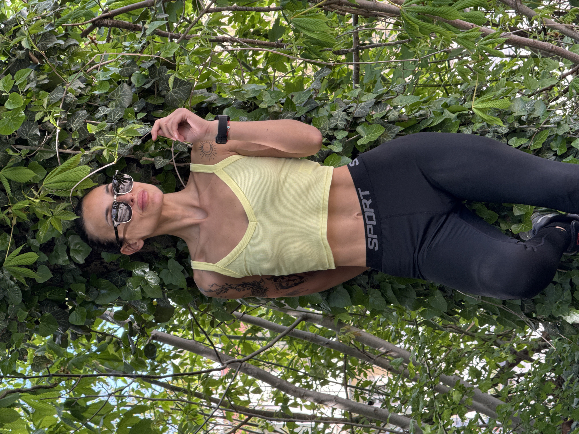 Woman photographed in outdoor settings around Pleven, Bulgaria