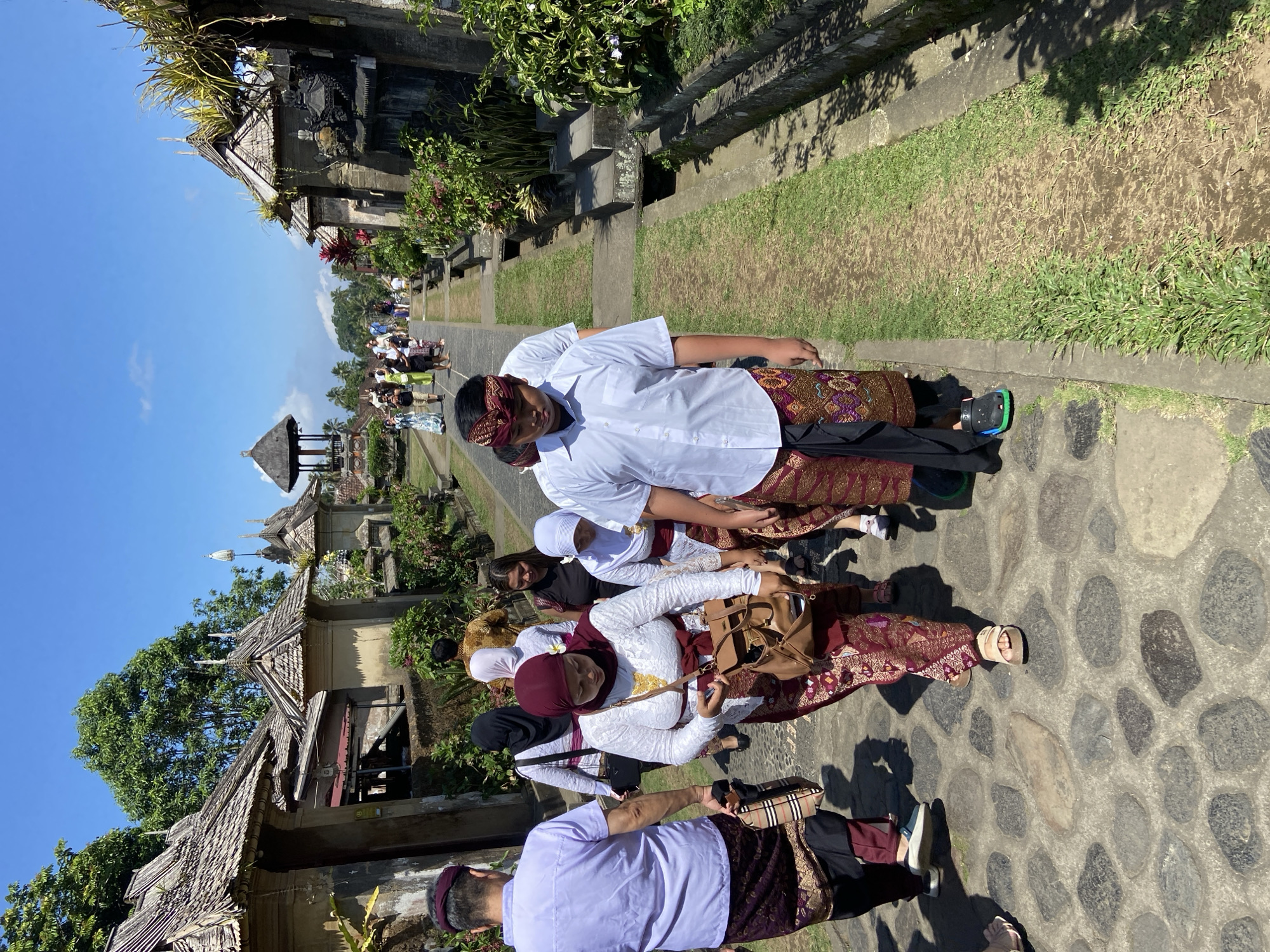 Visitors explore Pura Kehen temple complex in Bangli, Bali
