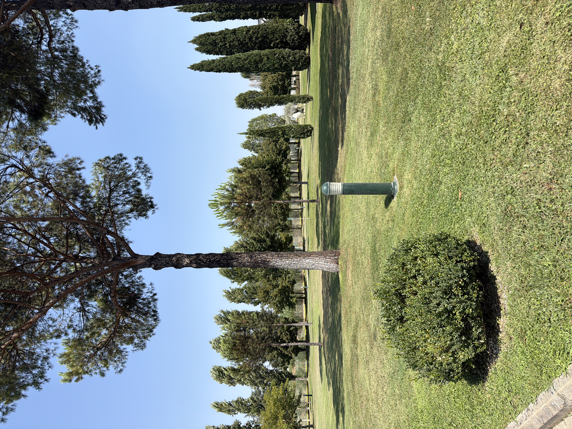 Summer afternoon at a Rome park and pool complex