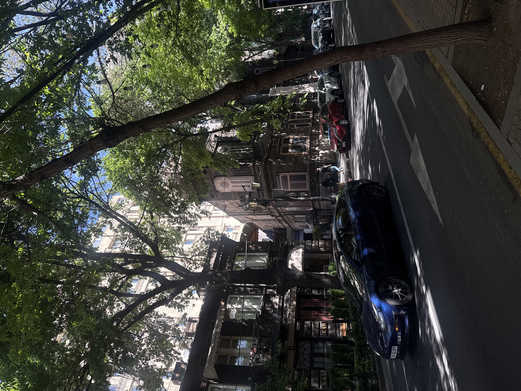 Morning street scene captured in Yerevan, Armenia