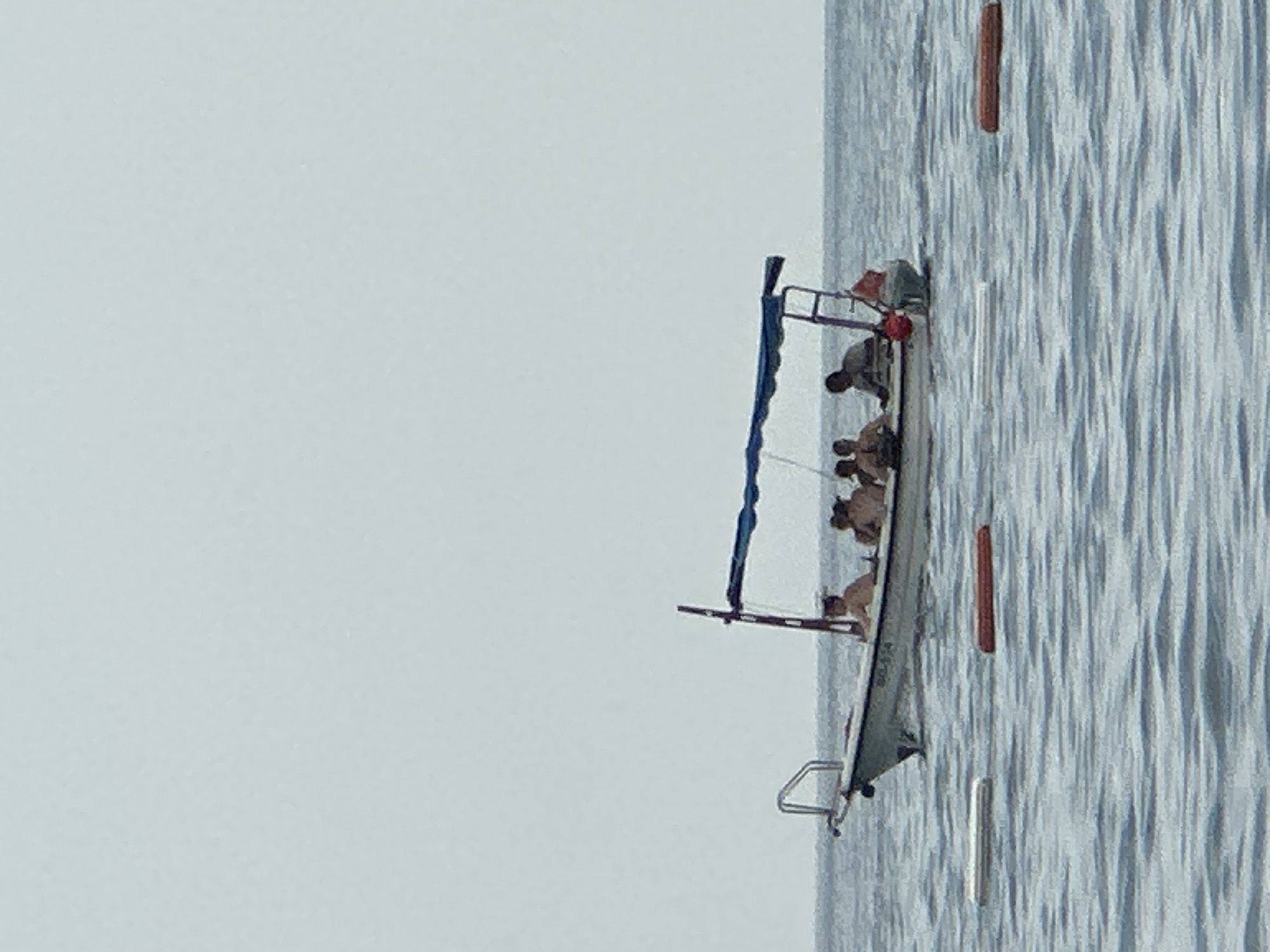 Busy afternoon of water sports off the Boreti coast