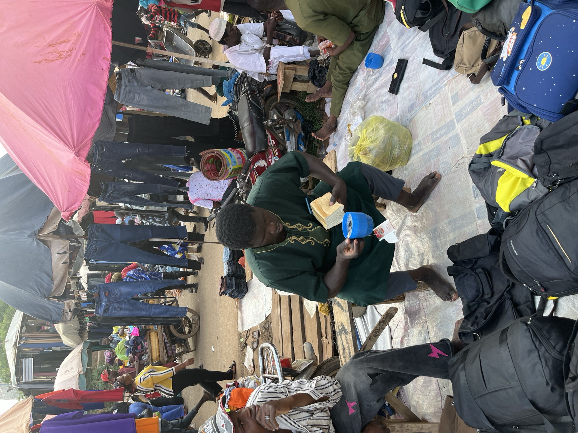 Busy afternoon at Nyanya's open-air market
