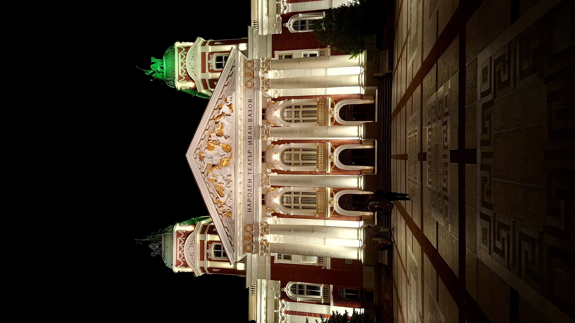 Sofia's landmark architecture glows after dark