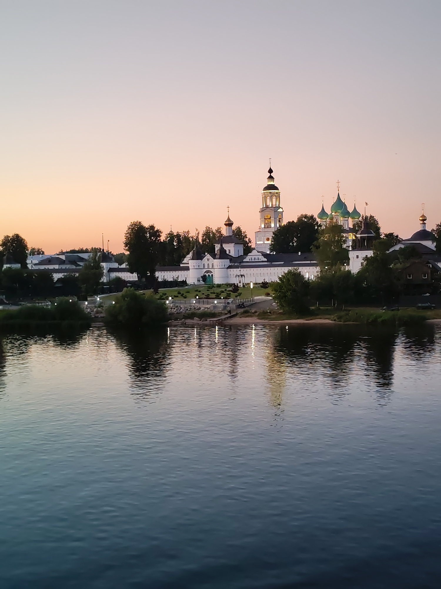 Tolga Monastery and the Volga at golden hour, Yaroslavl