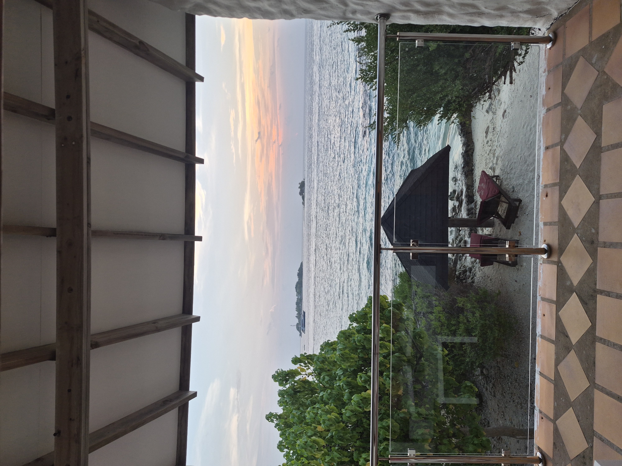 Sunset captured from resort balcony in Huraa, Maldives